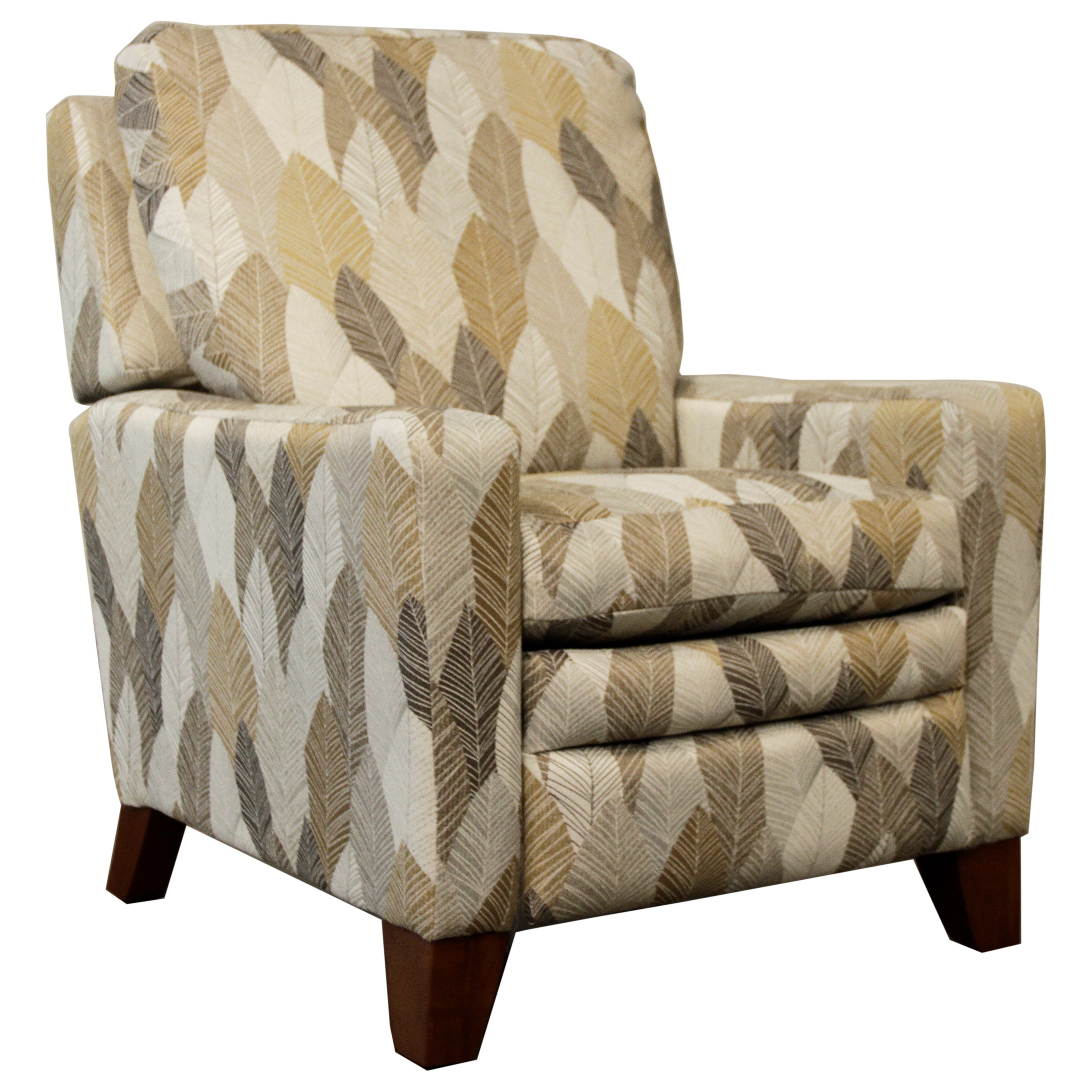High leg store push back recliner