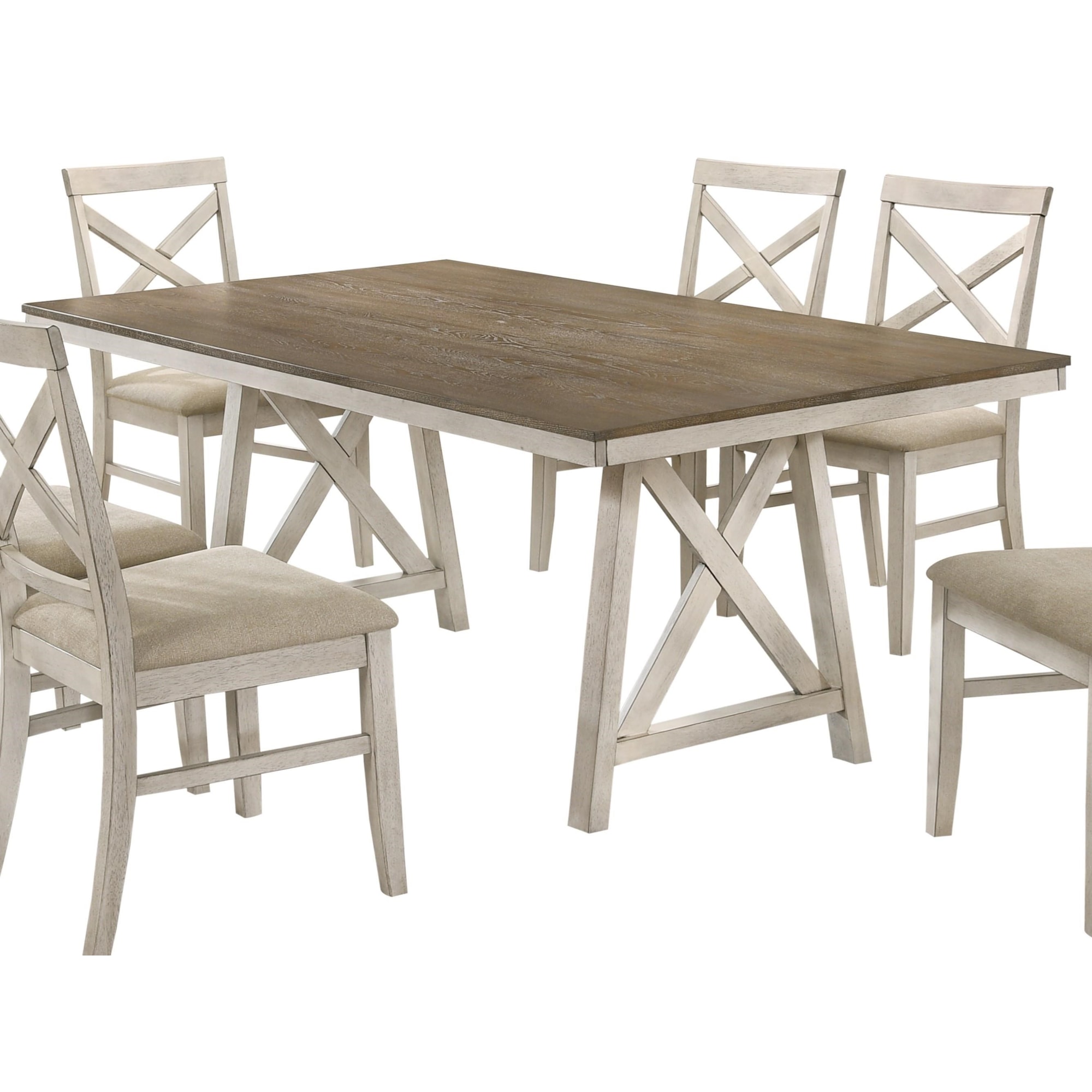 Lacey Furniture Somerset D29597PCDGRP Rectangular Dining Table with 6 Side Chairs Royal