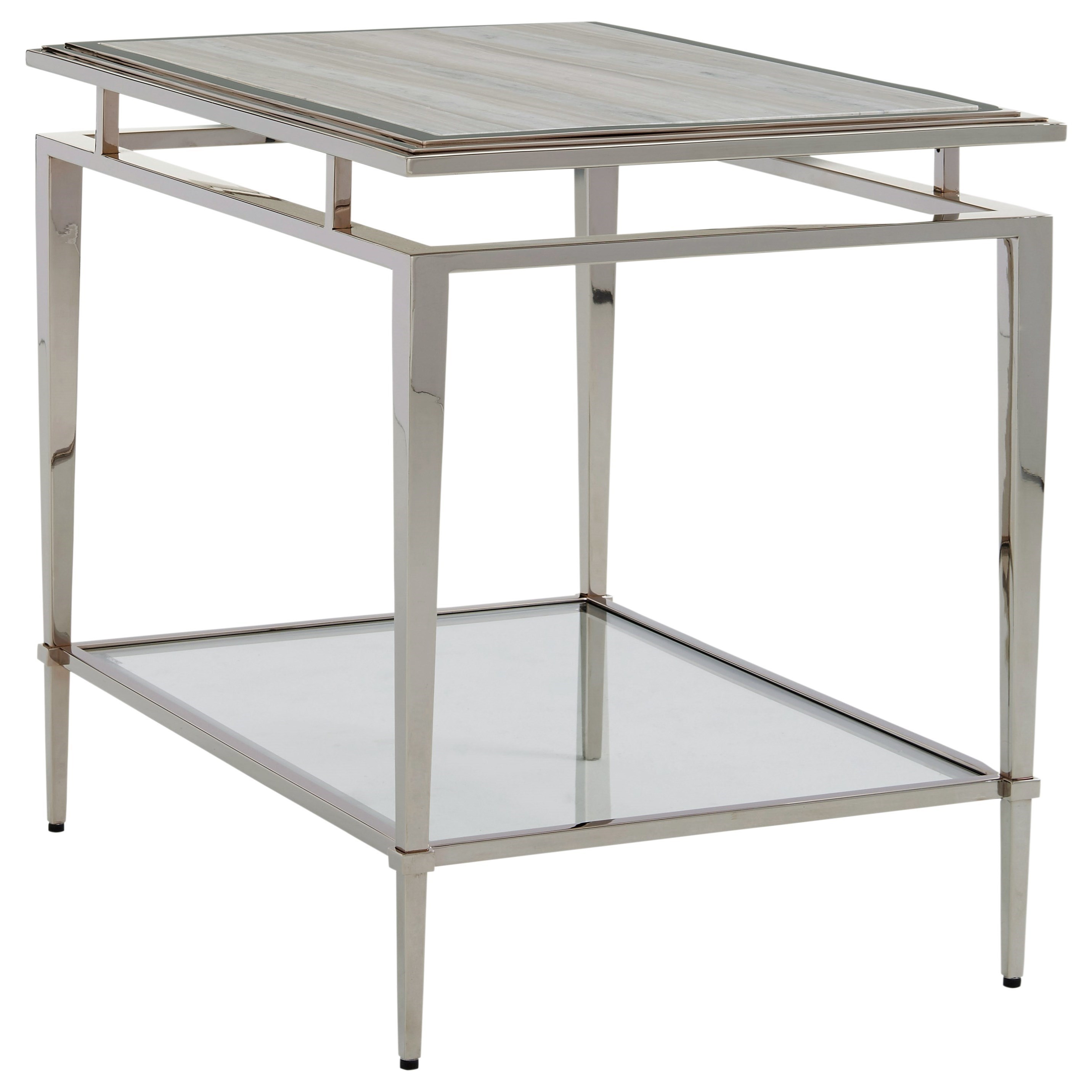 Lexington Ariana 732 955C Athene Stainless End Table with Marble