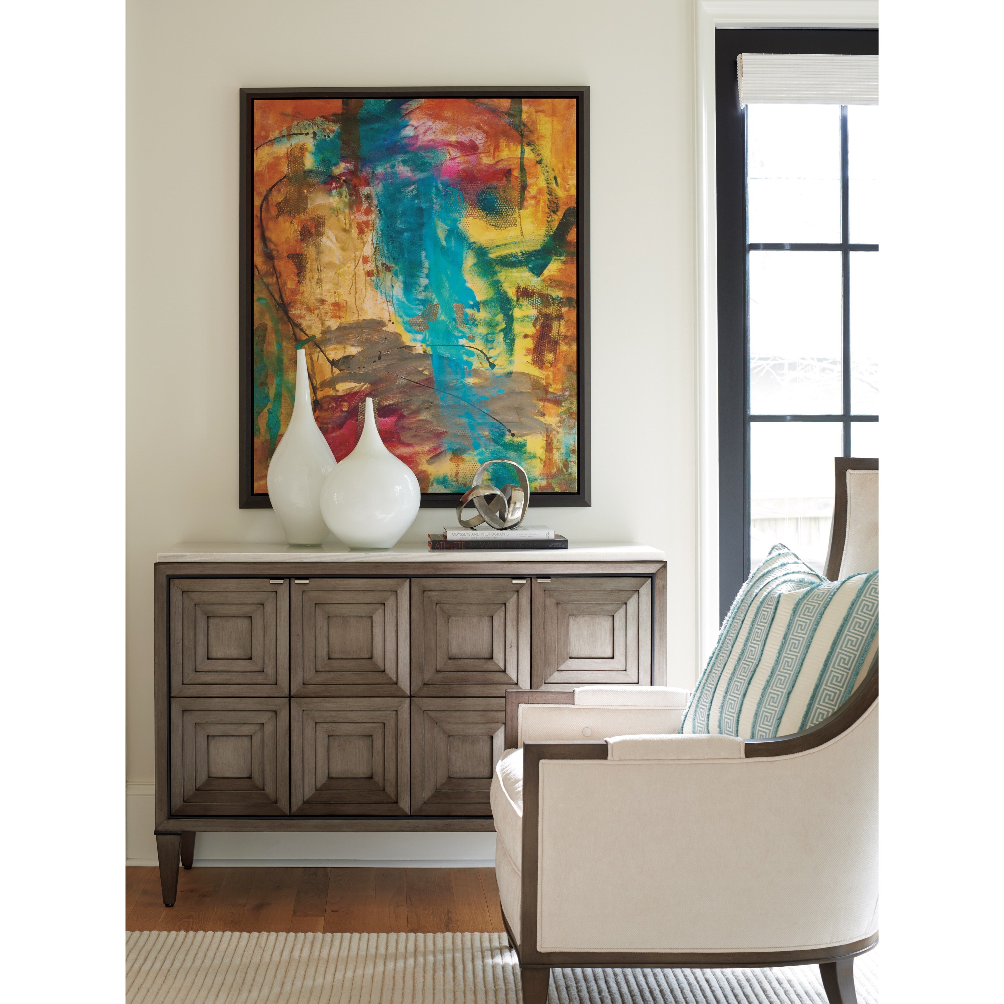 Lexington Ariana 776199727 Domaine Hall Chest with Marble Top and
