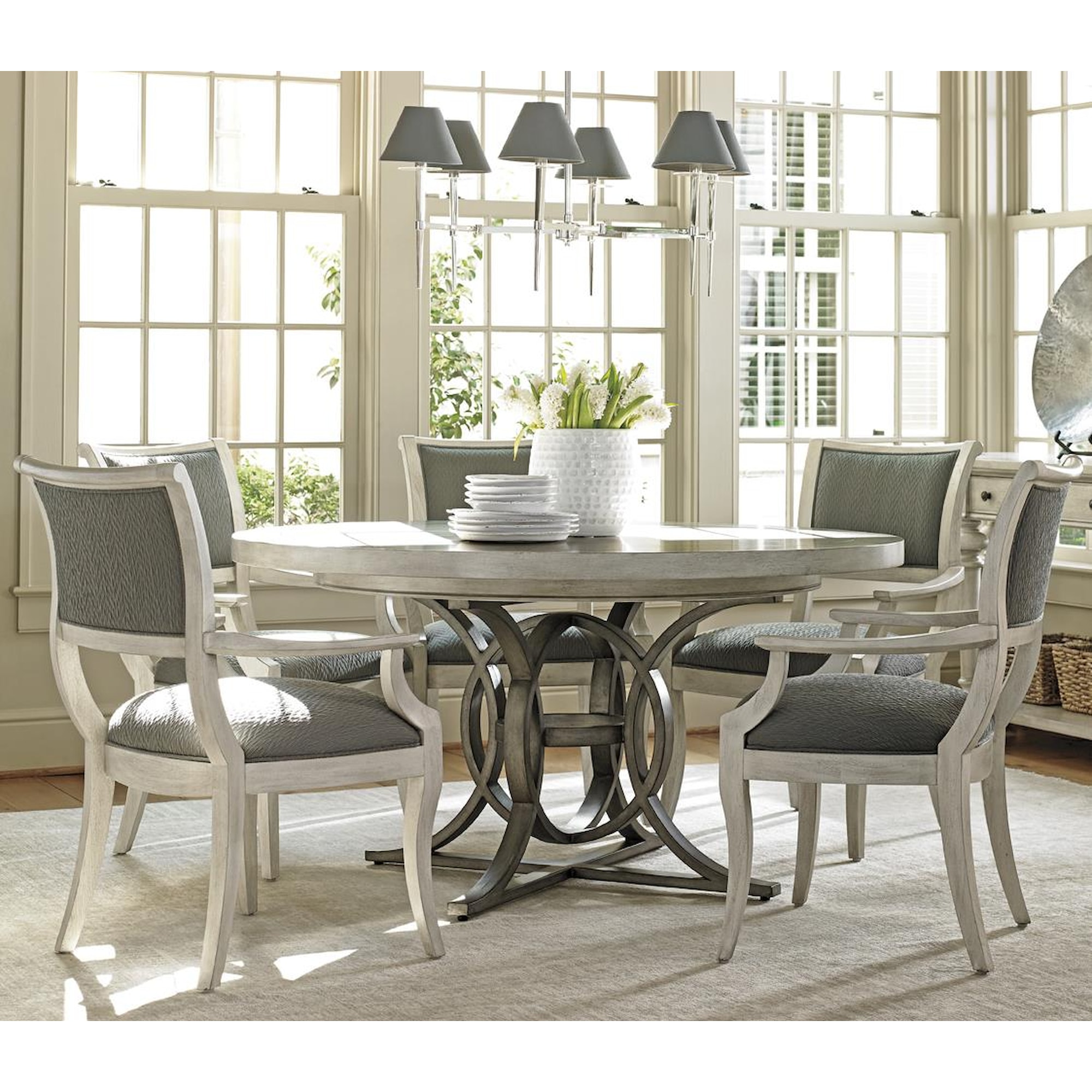 Lexington Oyster Bay 714-881x5+714-875Cx1 Six Piece Dining Set 