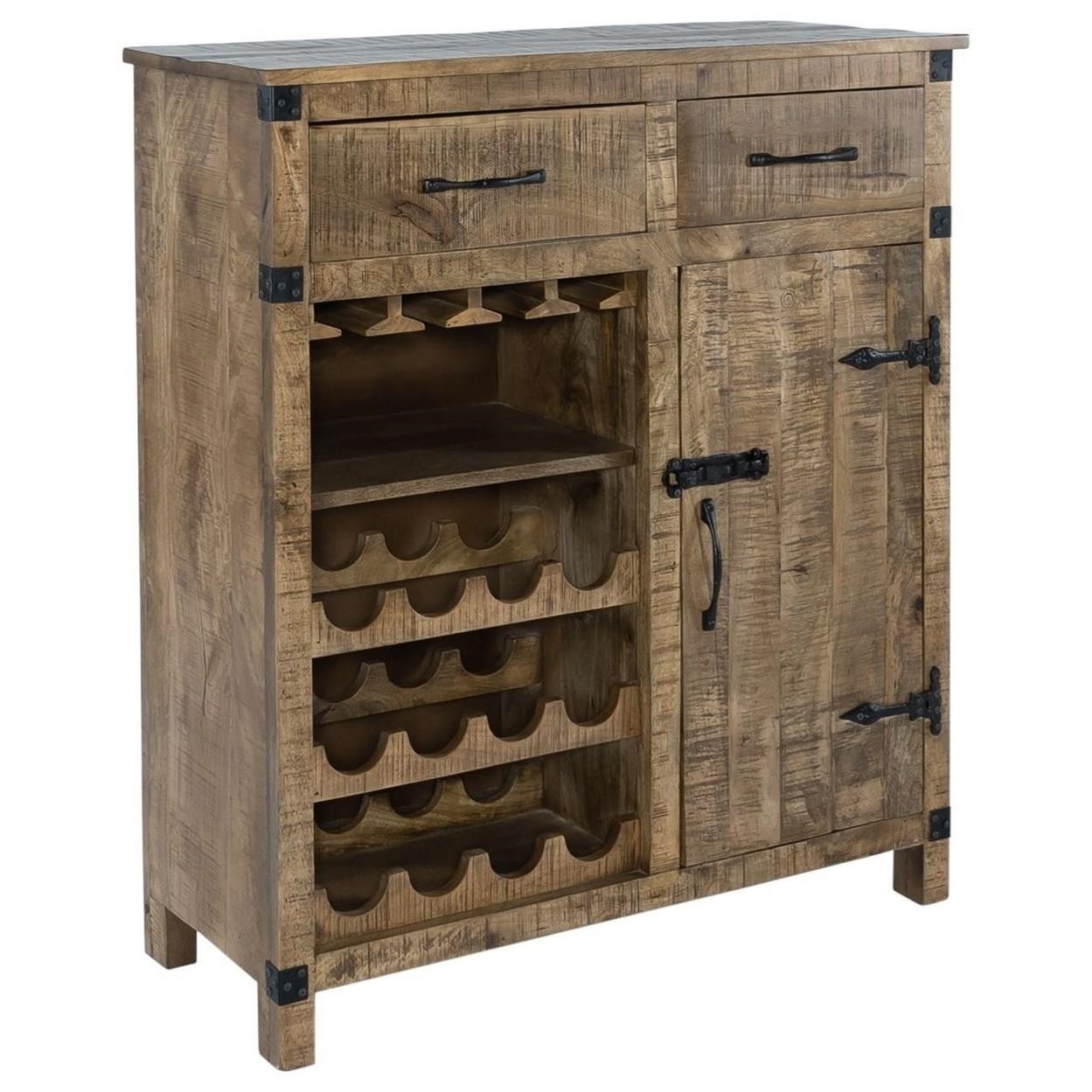 Liberty Furniture Emerson 2080 AC3742 Rustic Wine Accent Cabinet