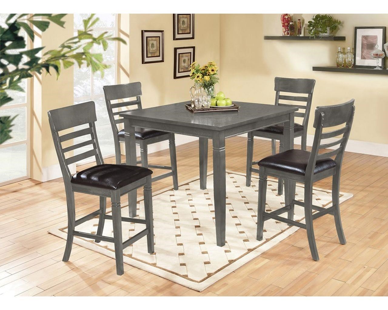 Pub table store chairs with backs