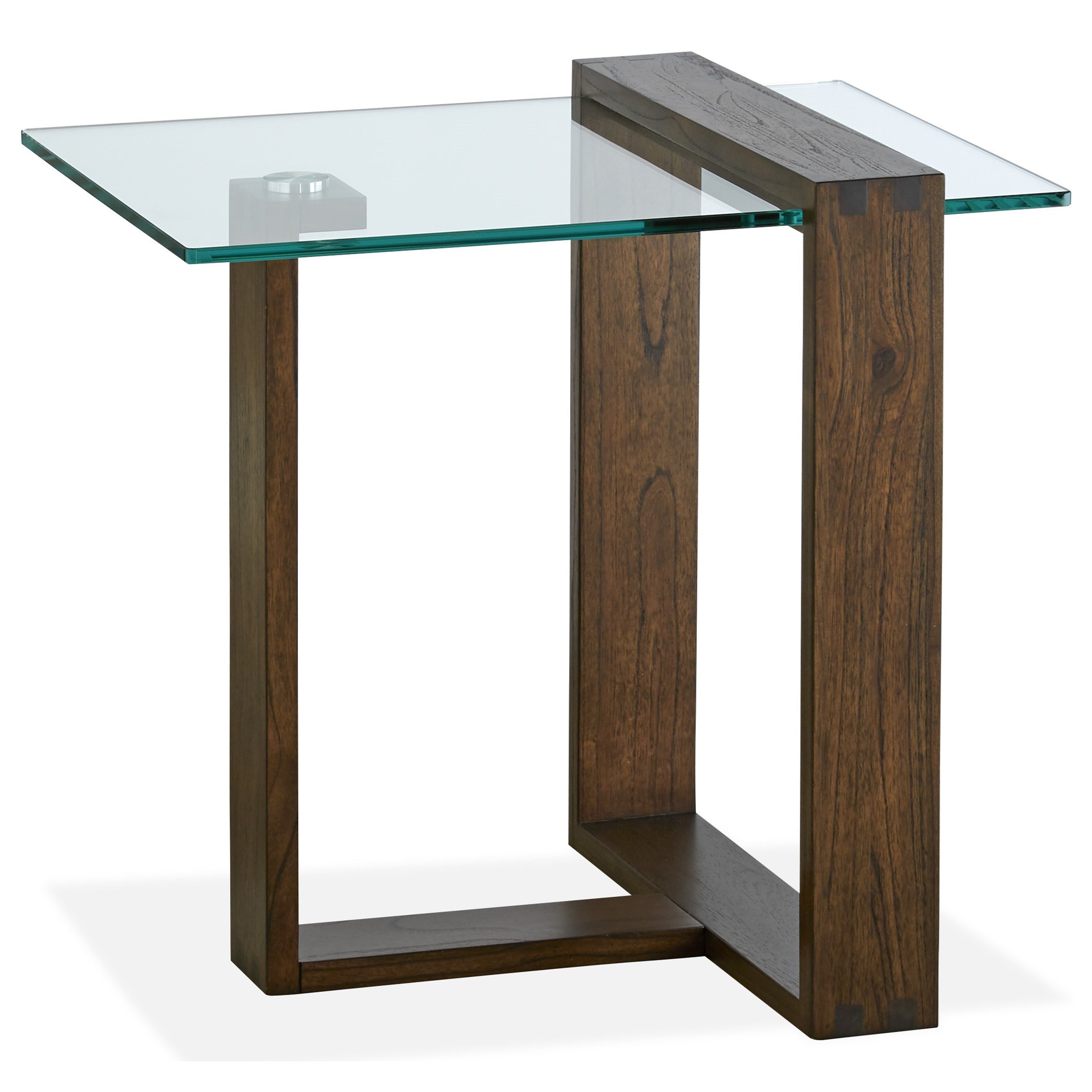 Belfort Select Bristow Occasional Tables PK8457123 Contemporary Rectangular End Table with Glass Top Belfort Furniture Occ End Tables