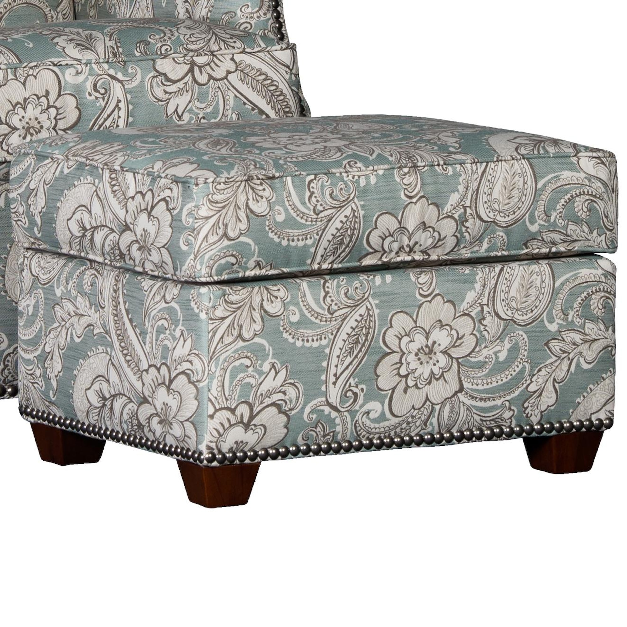 Mayo Furniture 2325 Series 2220F50 TUBASK Rectangular Ottoman w/ Nailhead Trim Zak's Home