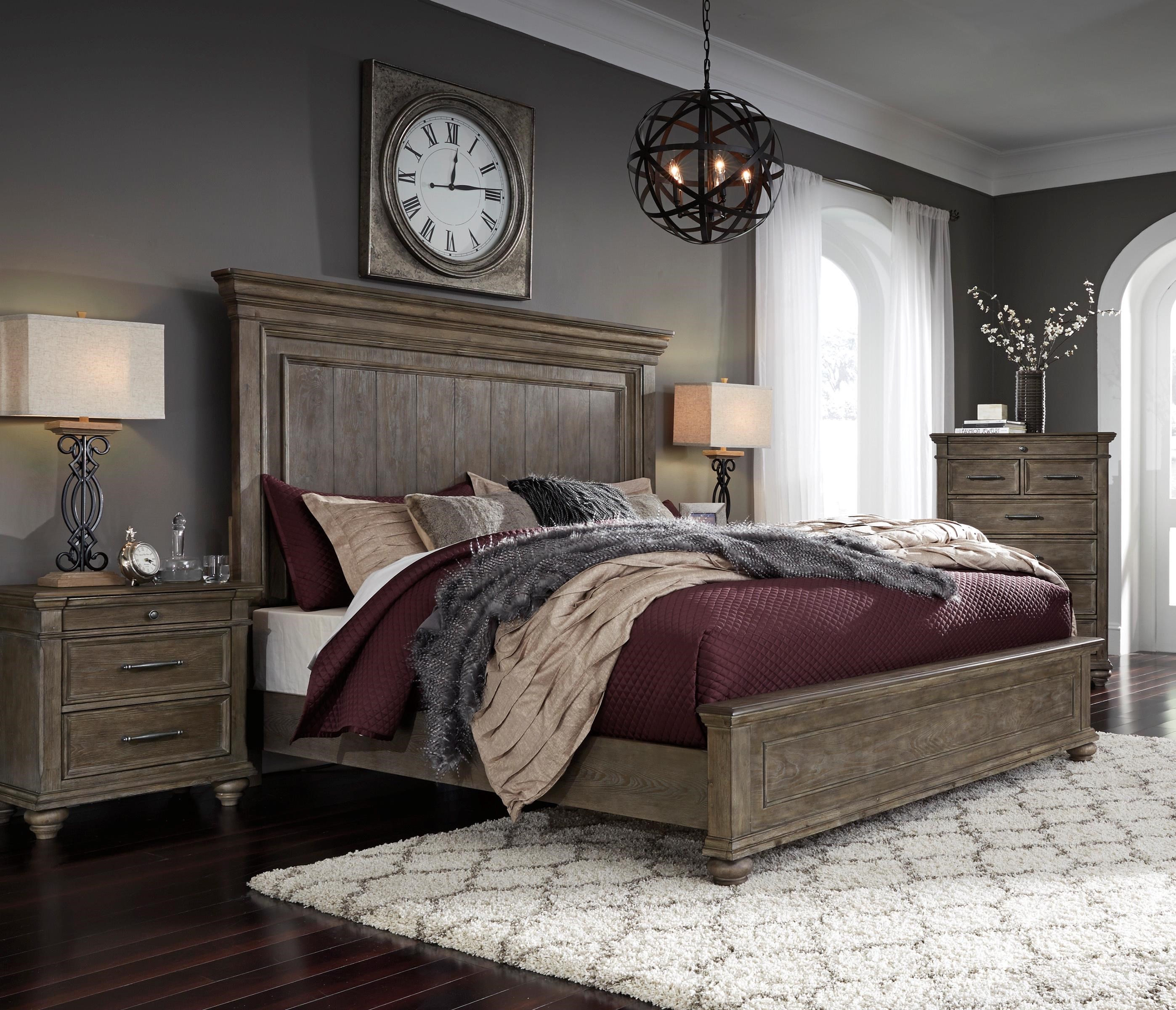 Johnelle king outlet upholstered panel bed