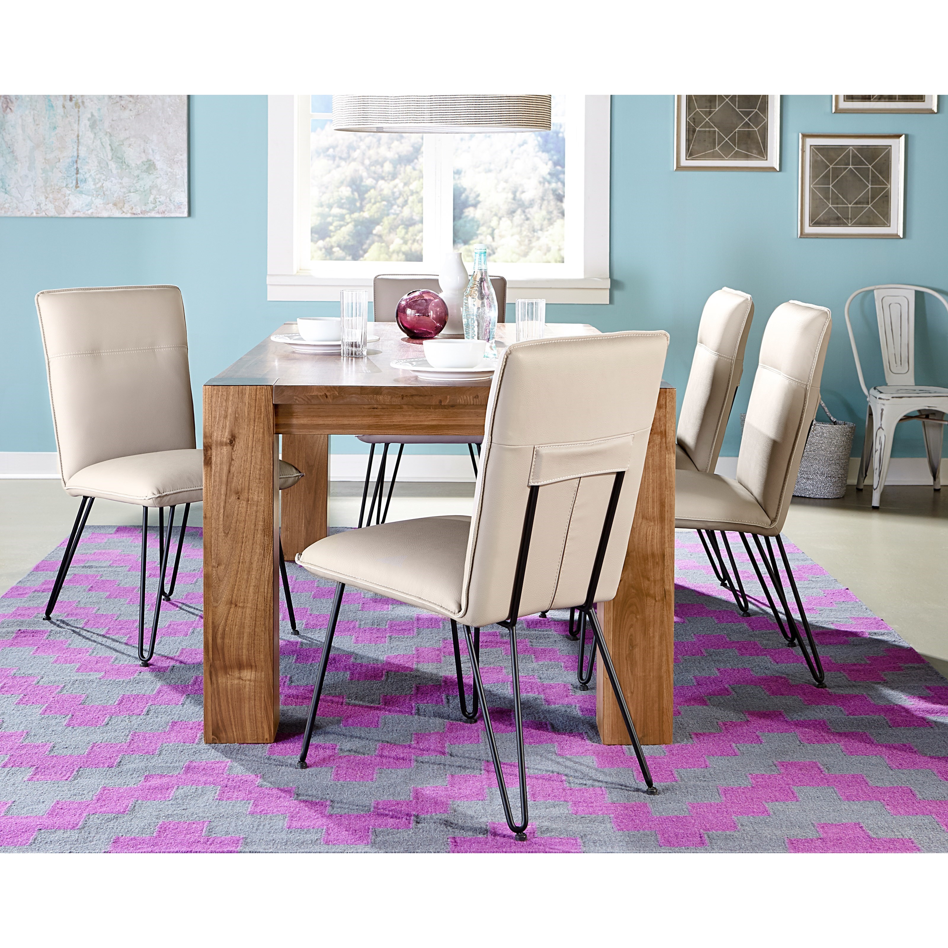 Hairpin leg on sale dining chair