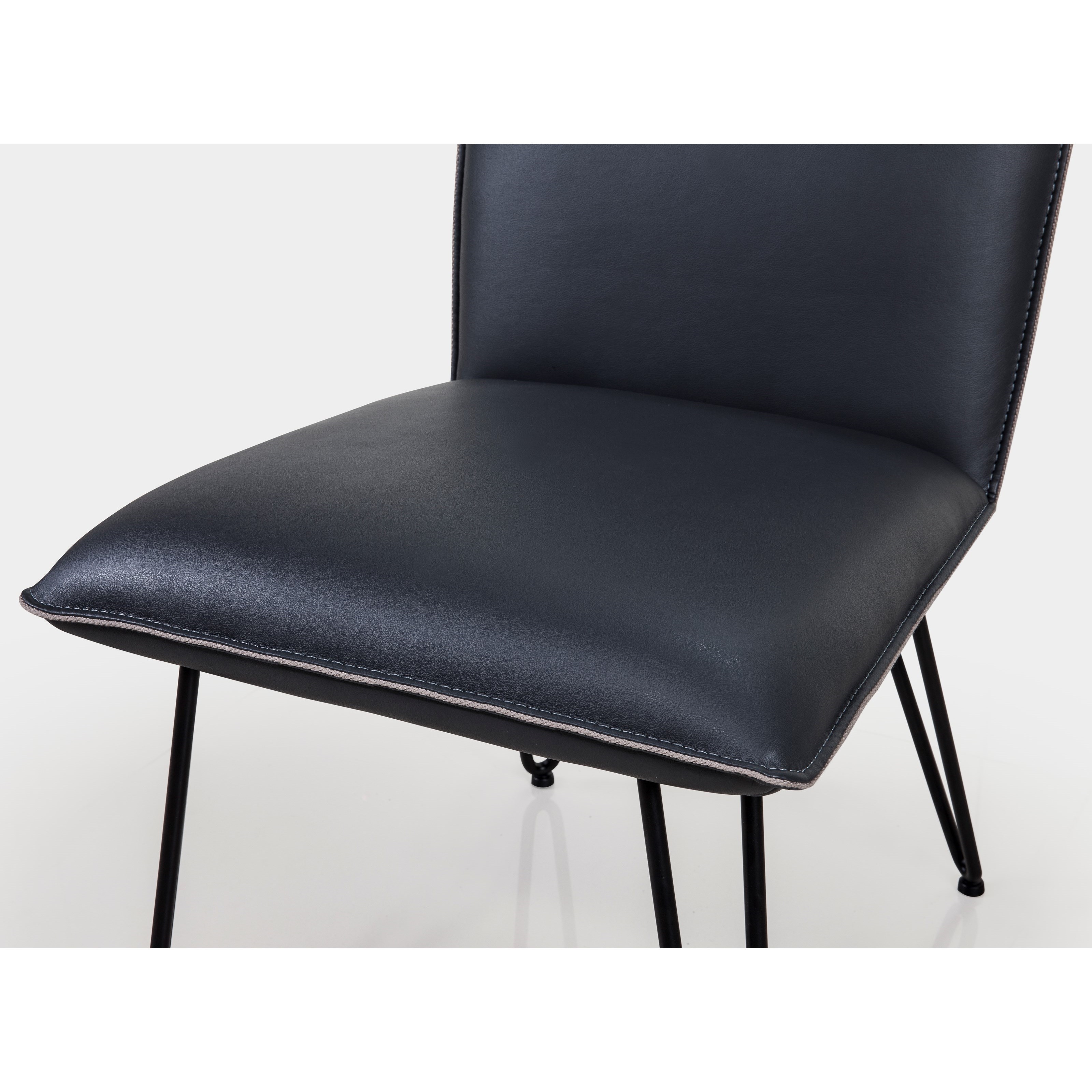 Modus Furniture Crossroads 9LE866D Demi Hairpin Leg Modern Dining Chair in Cobalt Faux Leather A1 Furniture Mattress Chair Dining Side Chairs