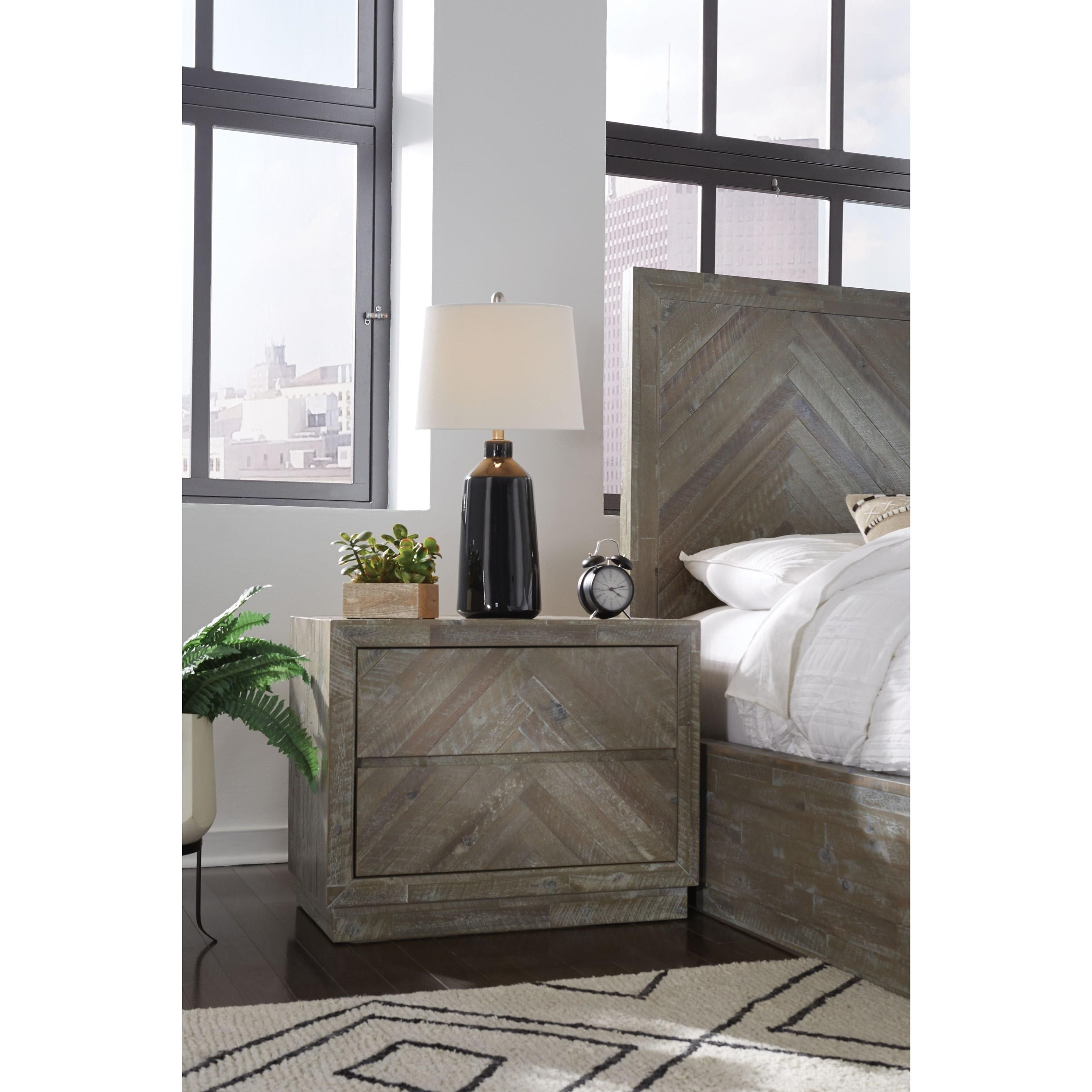 Modus International Herringbone 5QS381 Contemporary 2 Drawer