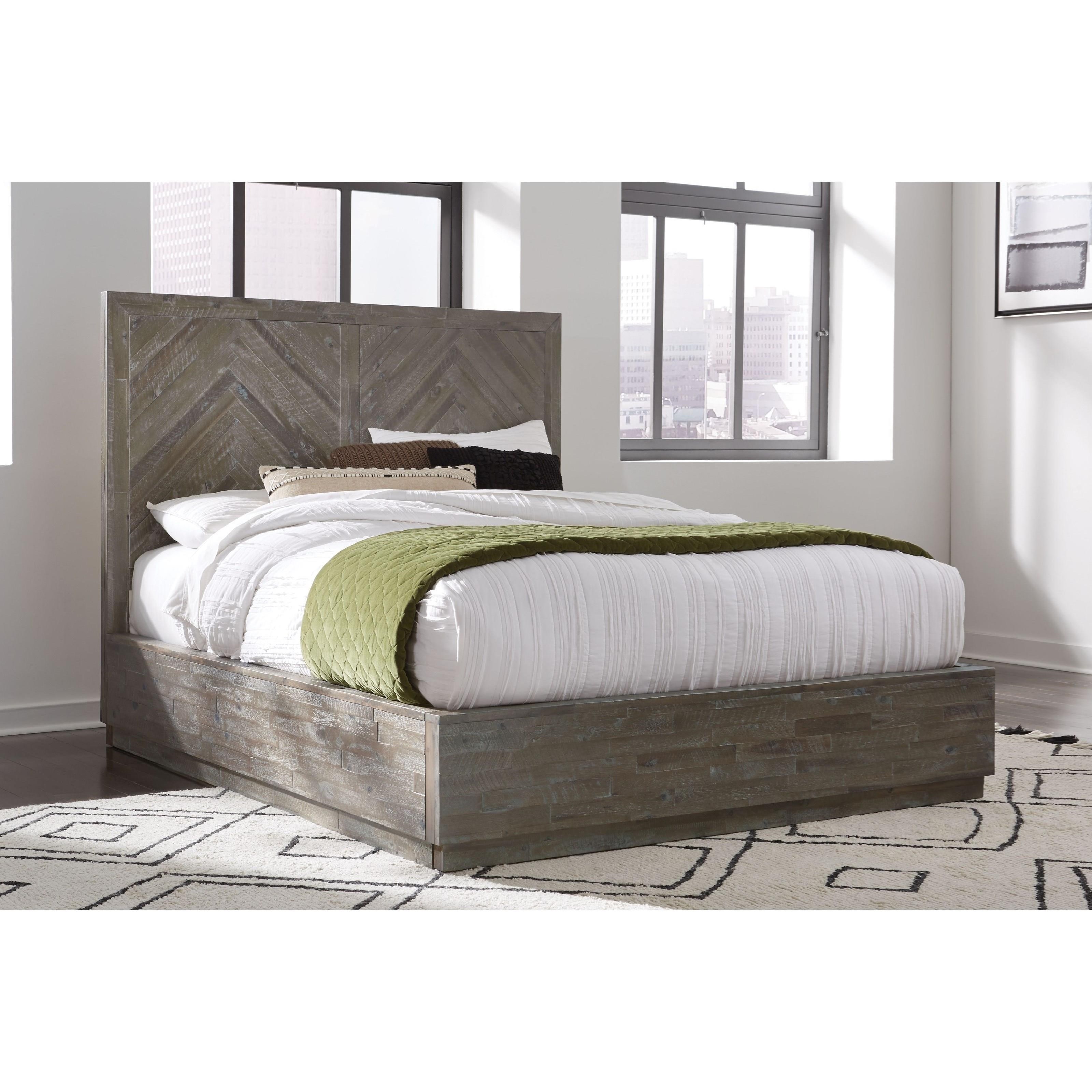 Solid wood platform bed california deals king