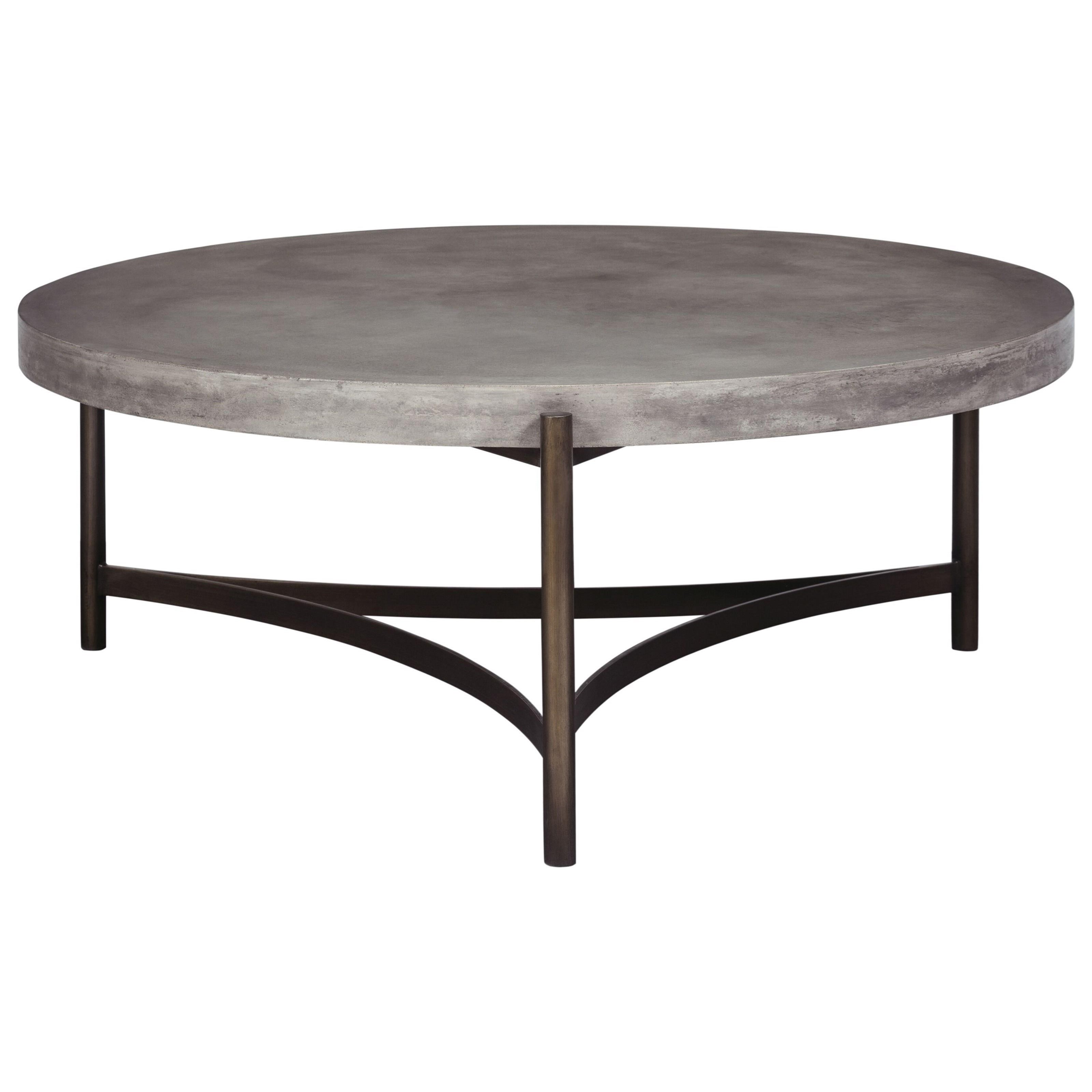 Concrete top round coffee clearance table