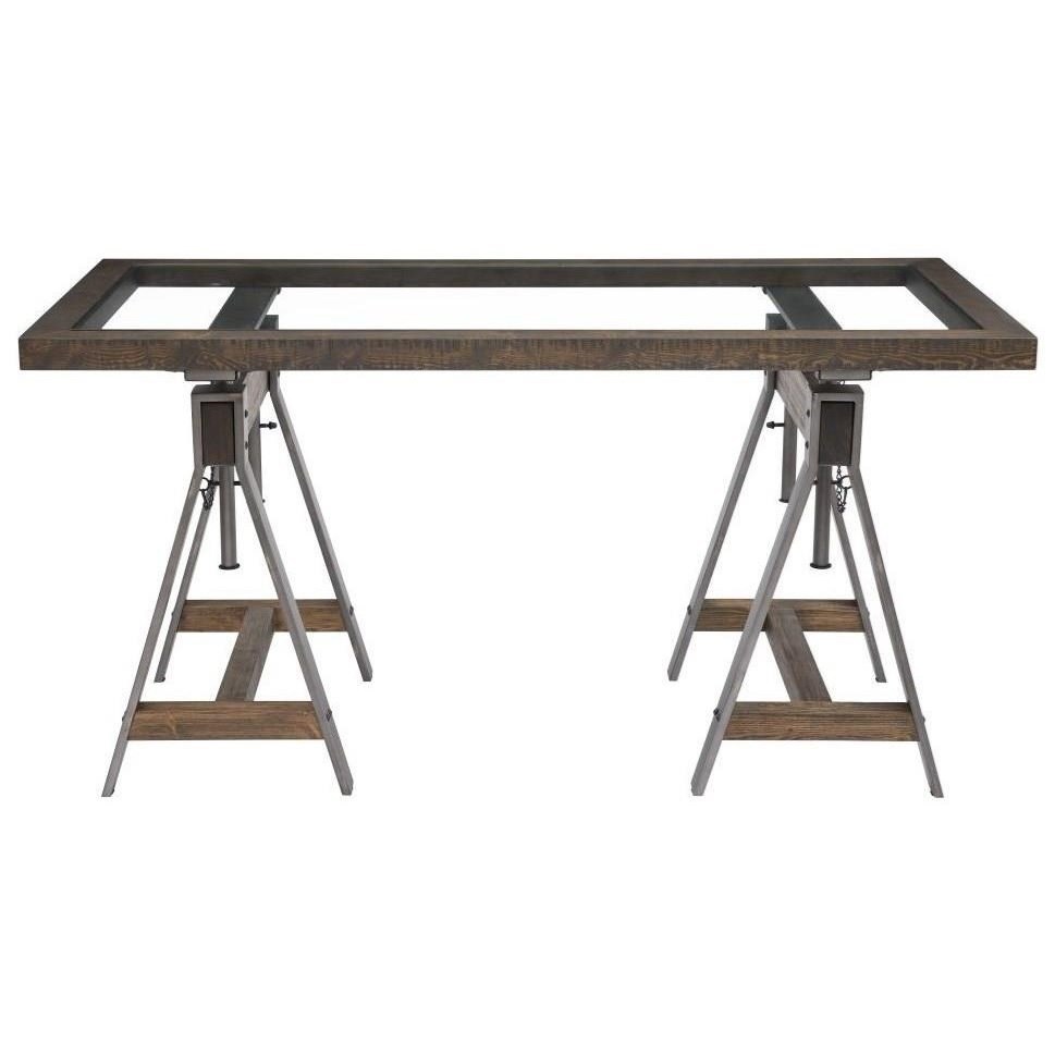 Industrial top adjustable desk