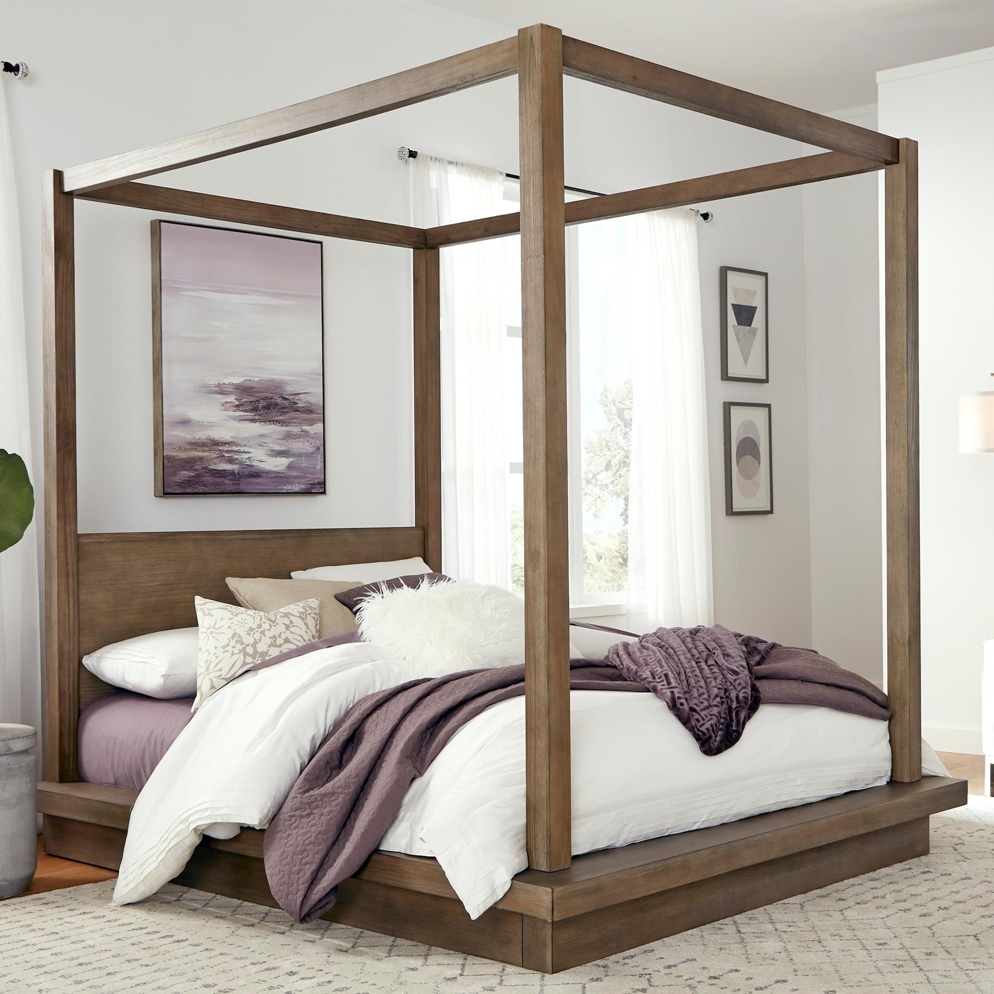 Modus International Melbourne 8D64F7 Contemporary King Canopy Bed