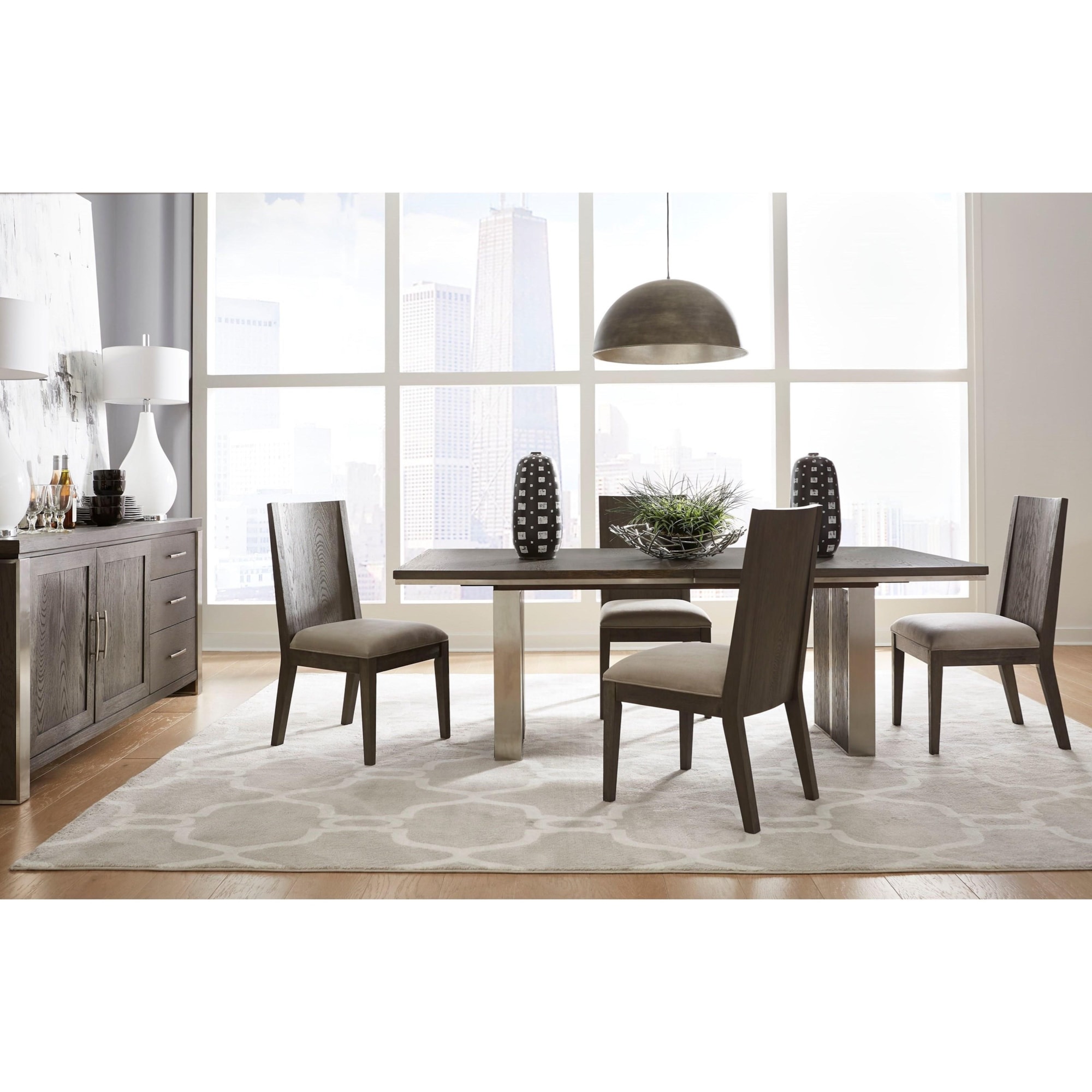 Modus International Plata 6EL460 Contemporary Extension Dining Table in ...