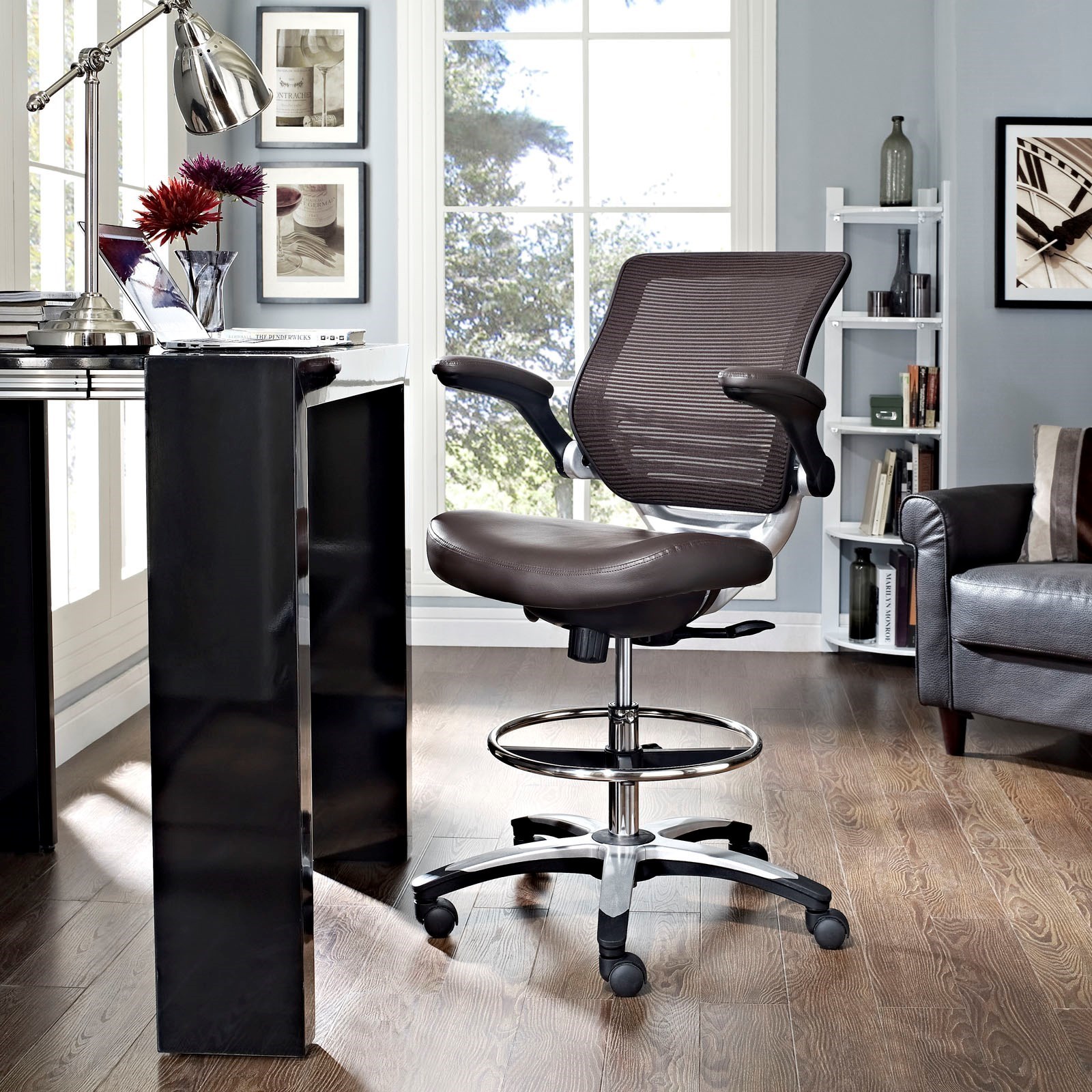 Modway Edge EEI 211 BRN Modern Drafting Chair Value City