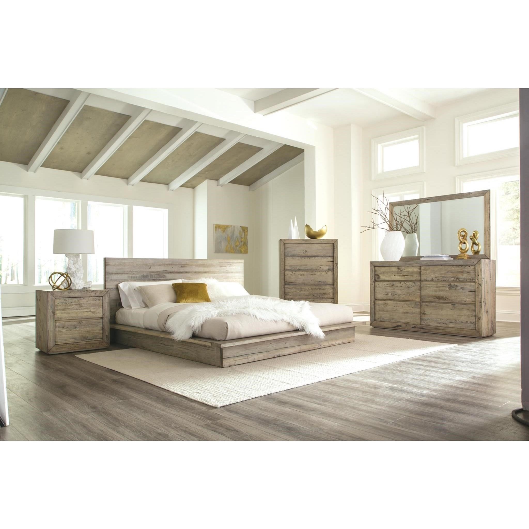 California king low online platform bed