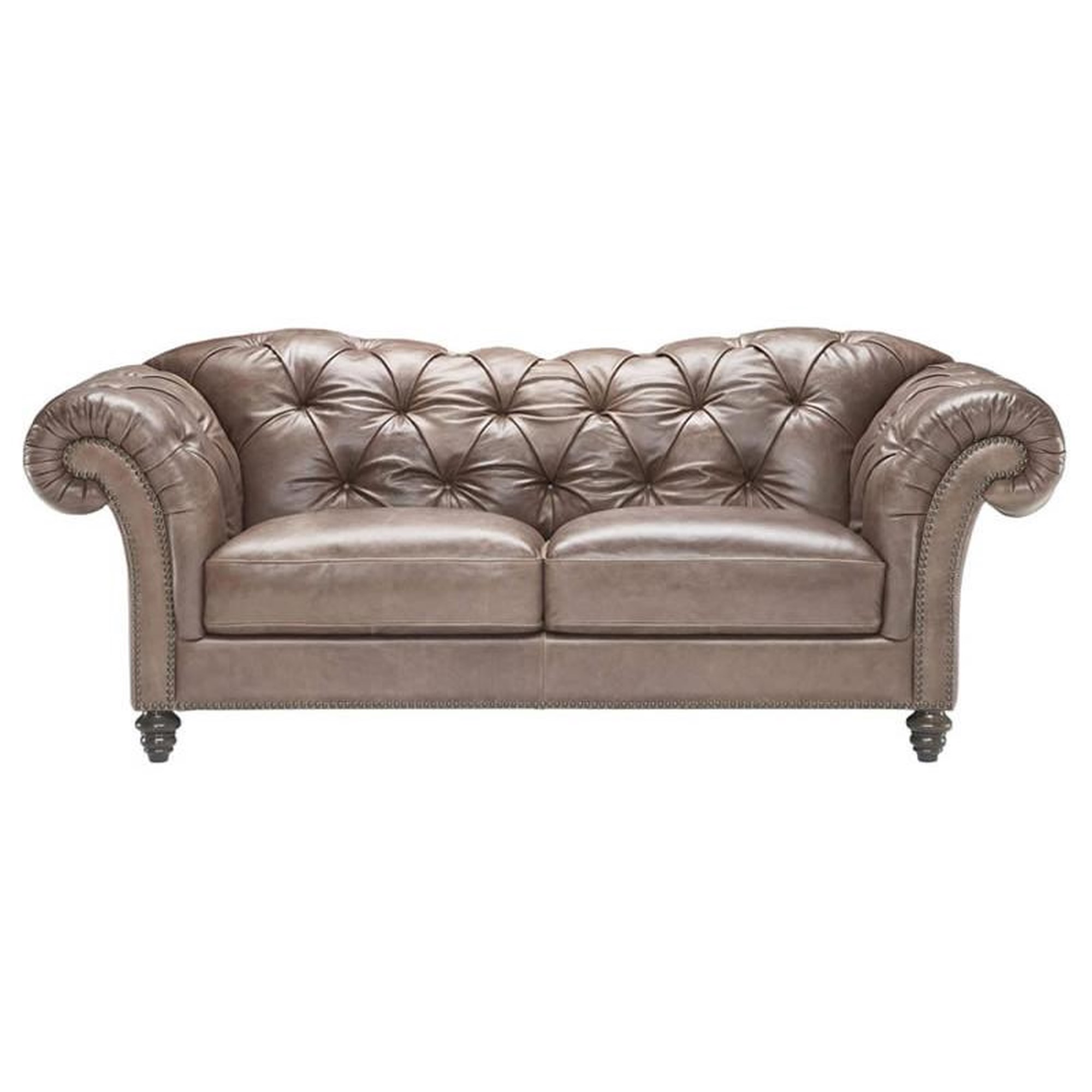 Natuzzi Editions A436 A436-239 Traditional Chesterfield Leather Sofa ...