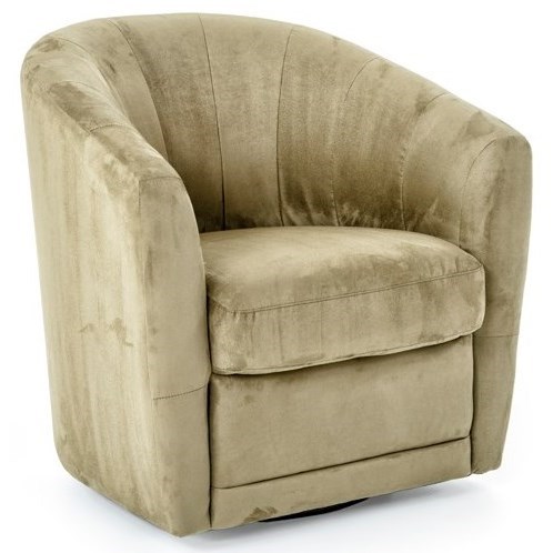 Natuzzi Editions 100 Italian Leather B596 003 Contemporary Swivel