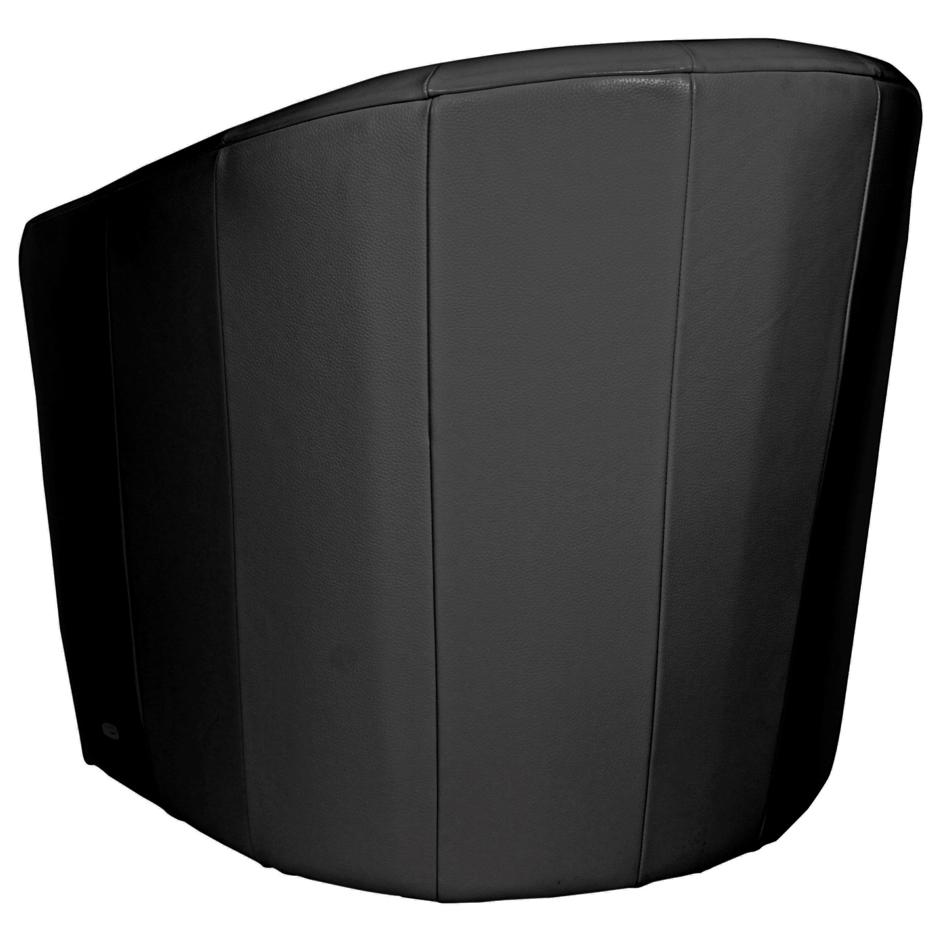Natuzzi leather discount barrel swivel chair