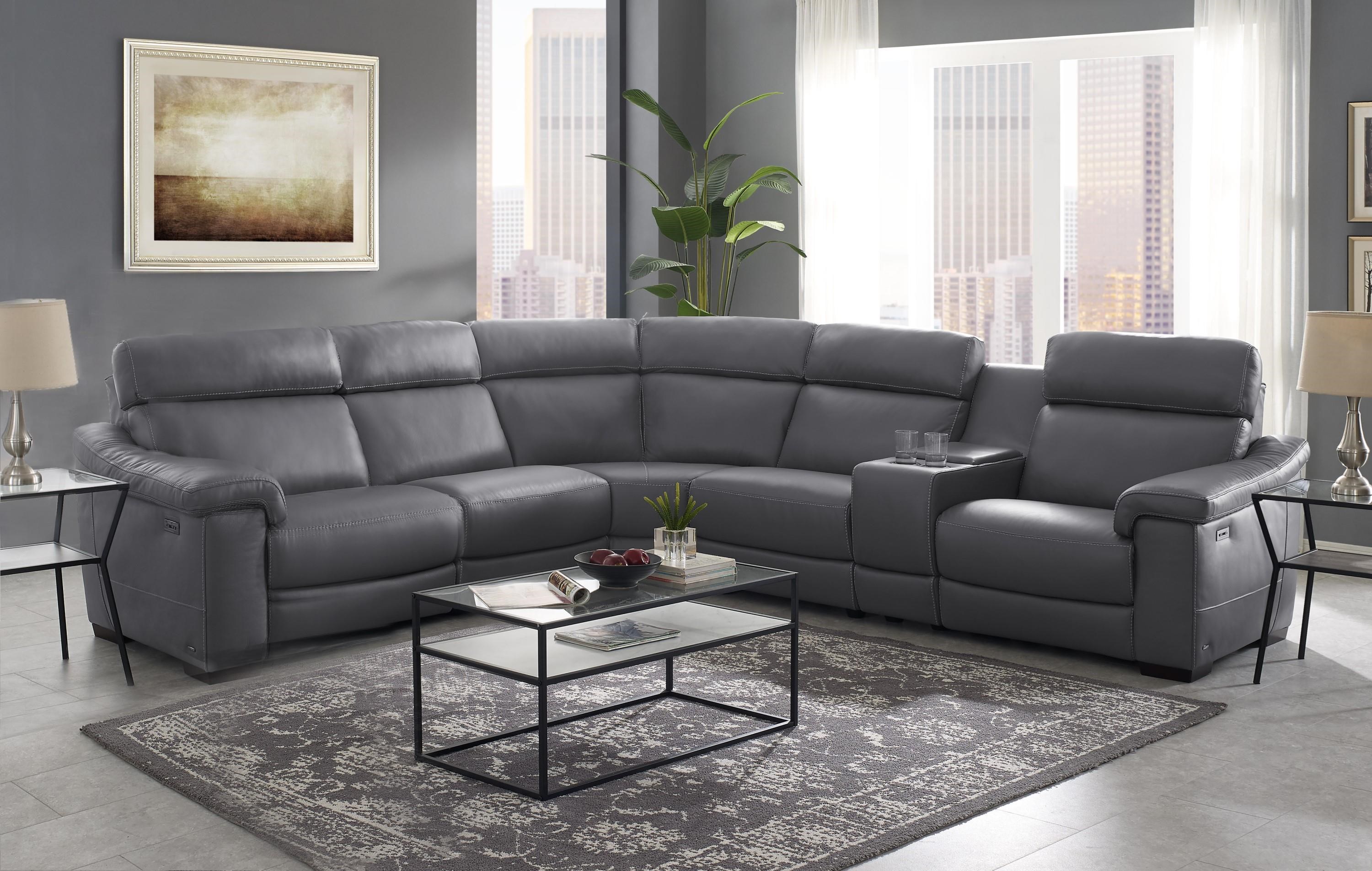 Natuzzi Editions Giulivo C115 514 291 029 638 323 515 Power Reclining Leather Sectional Sofa Baer s Furniture Reclining Sectional Sofas