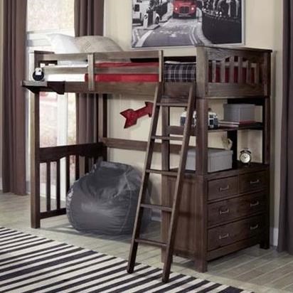 Highlands driftwood full on sale loft bed