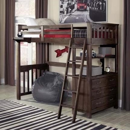 Highlands full loft bed with sales desk