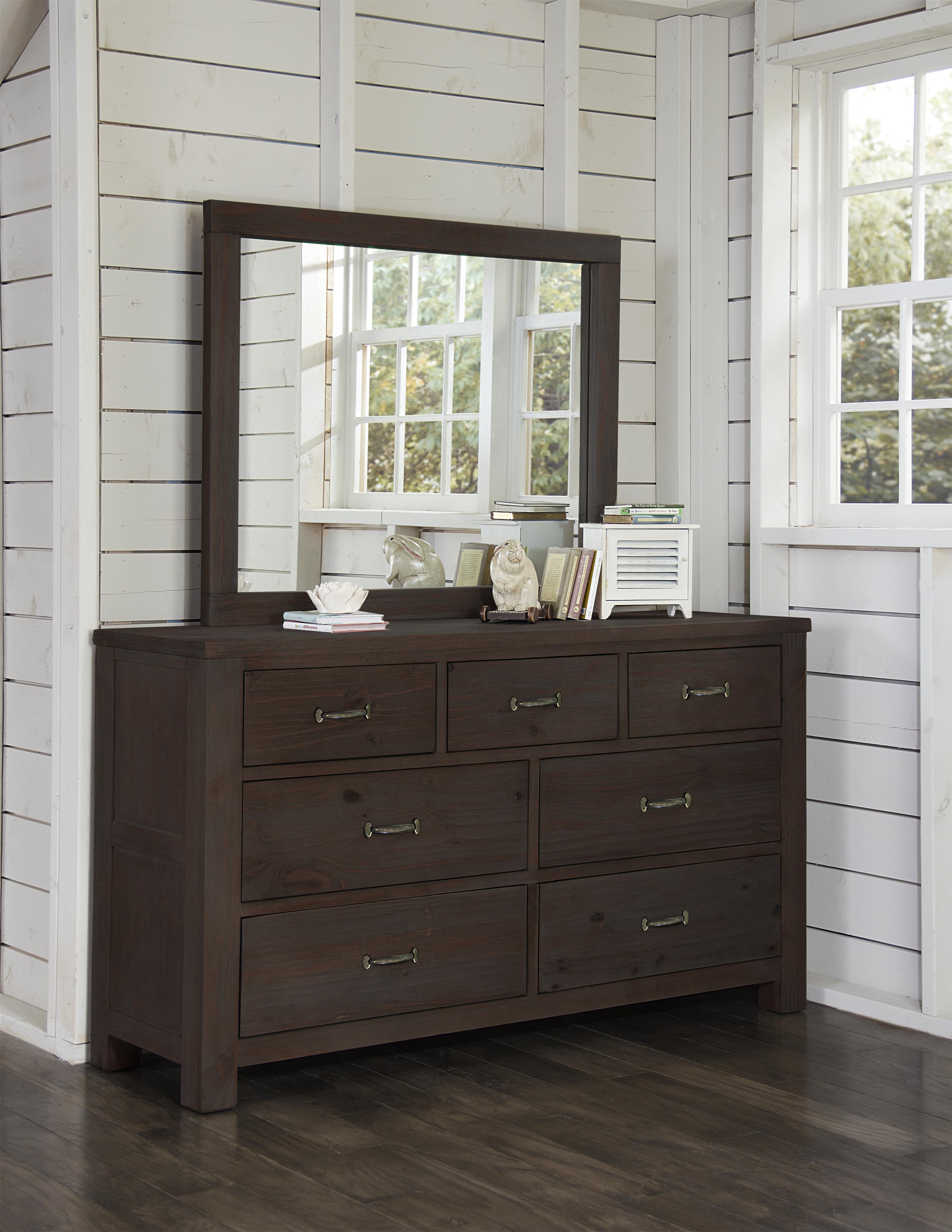 NE Kids Highlands 11500 Transitional 7 Drawer Dresser with