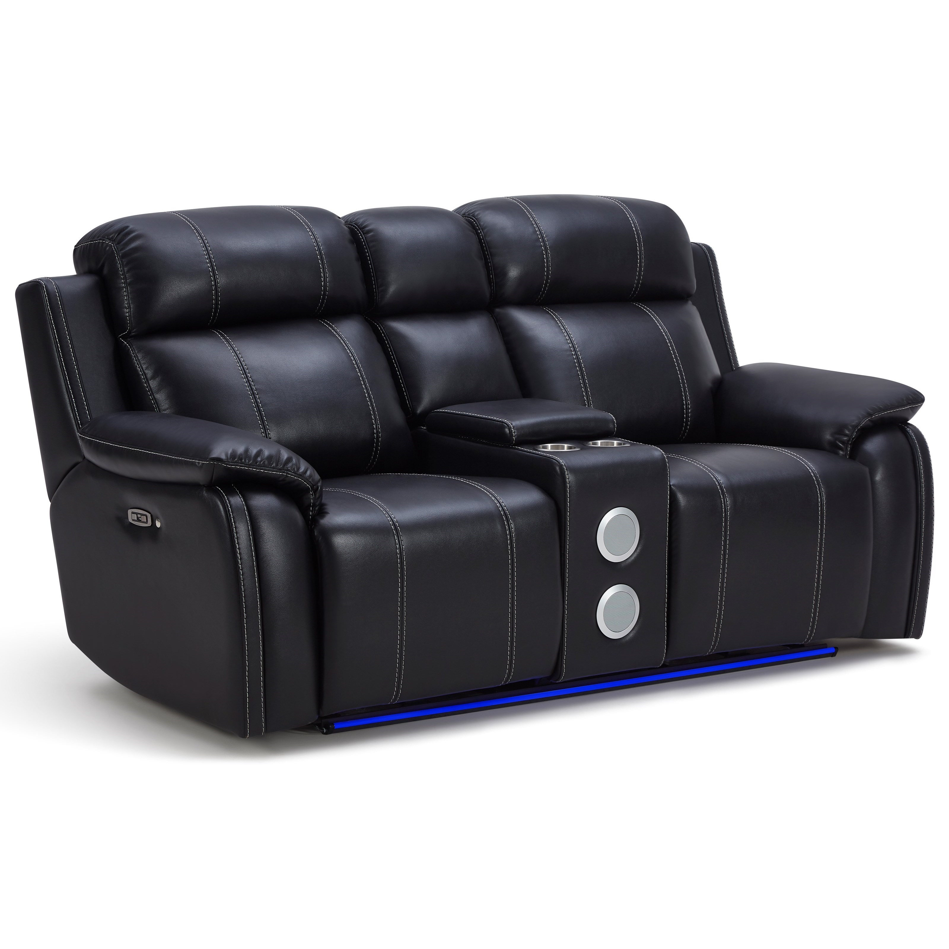 Reclining loveseat with cup shop holders in arms