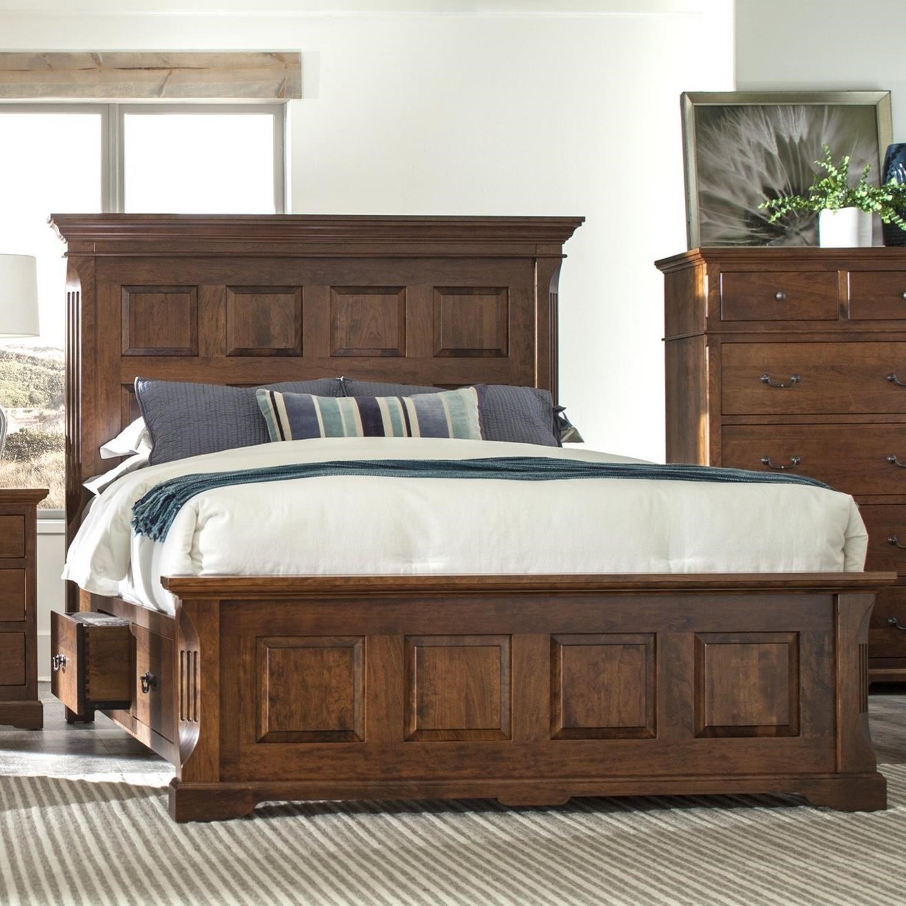 Mavin Longmeadow 317 11463 Traditional Queen Size Panel Bed with