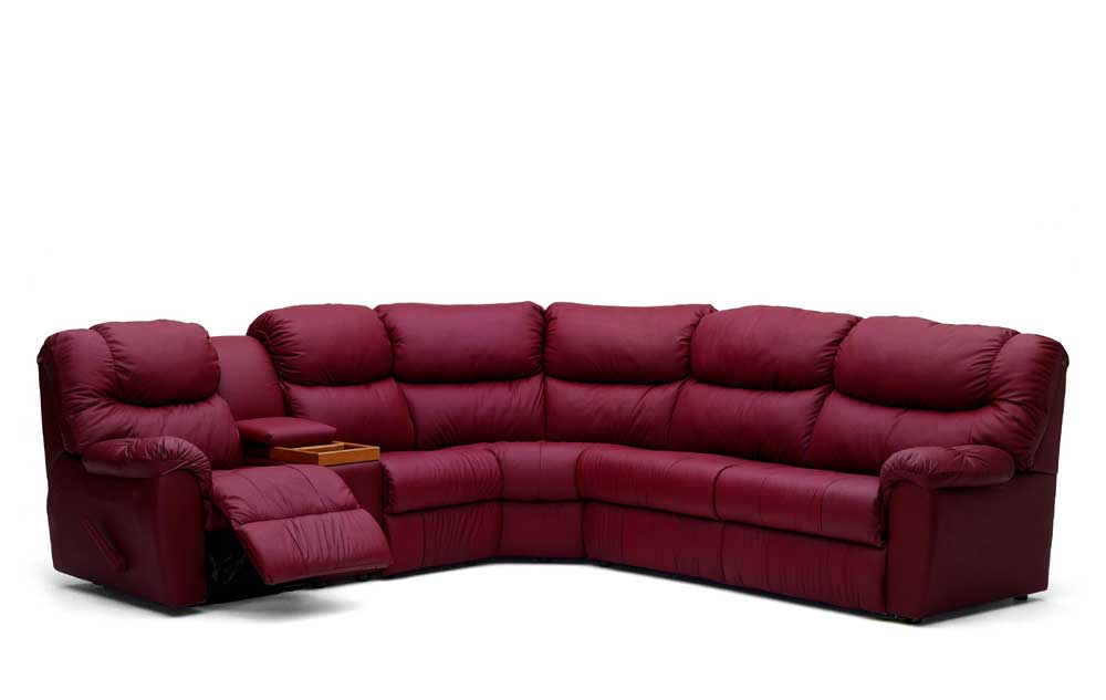 Red sectional sofa with recliner outlet