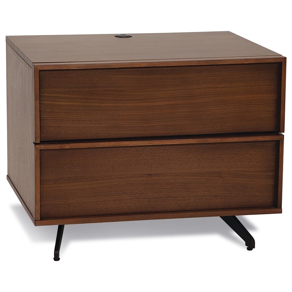 Mid century modern outlet nightstand with usb