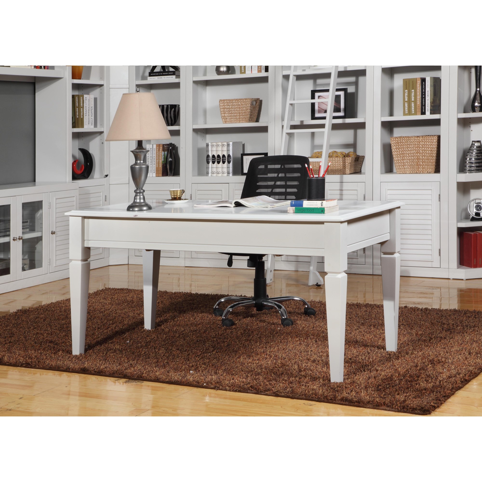 60 Tall Computer Desk Writing Table with 2 Drawers and Storage