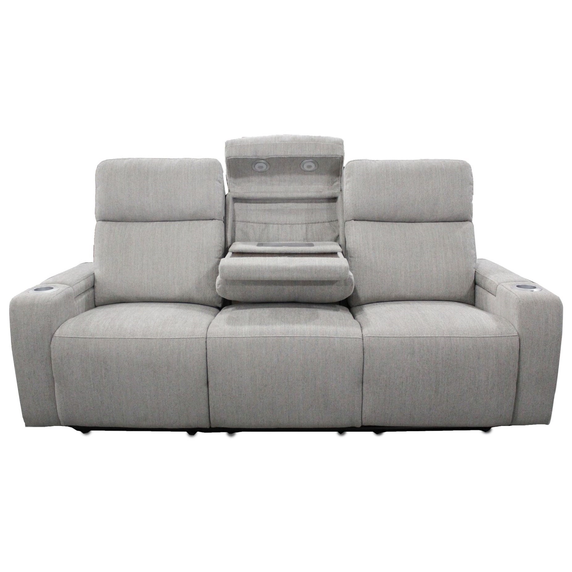 Reclining power sofa with drop deals down table and power headrest