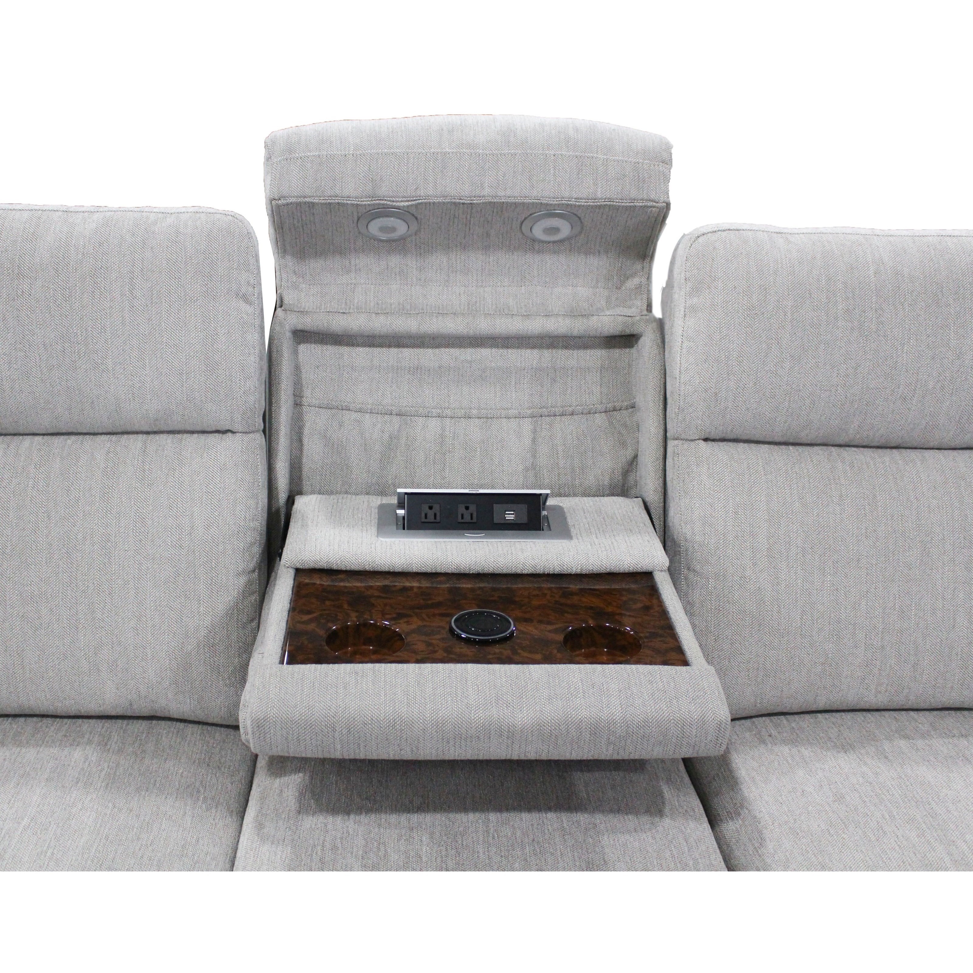 Couch with discount fold down console