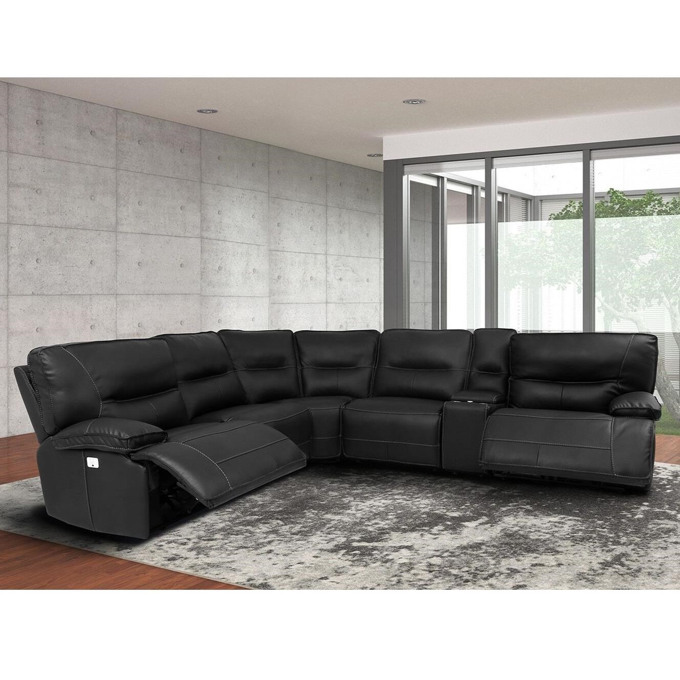 Parker Living Spartacus MSPA PACKA H BLC Power Reclining Sectional with Power Headrests and USB Ports Jacksonville Furniture Mart Reclining Sectional Sofa