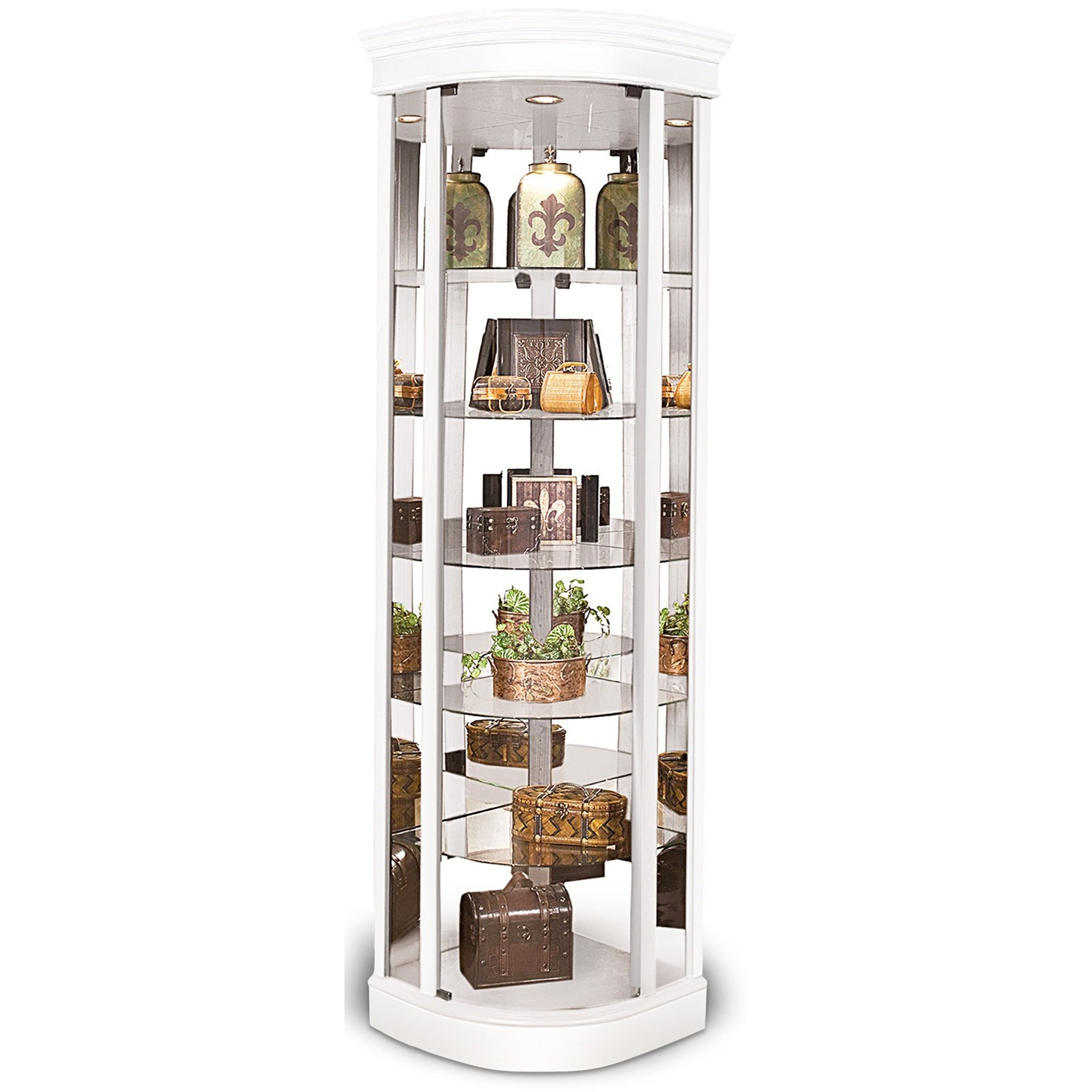 Corner display cheap cabinets with lights