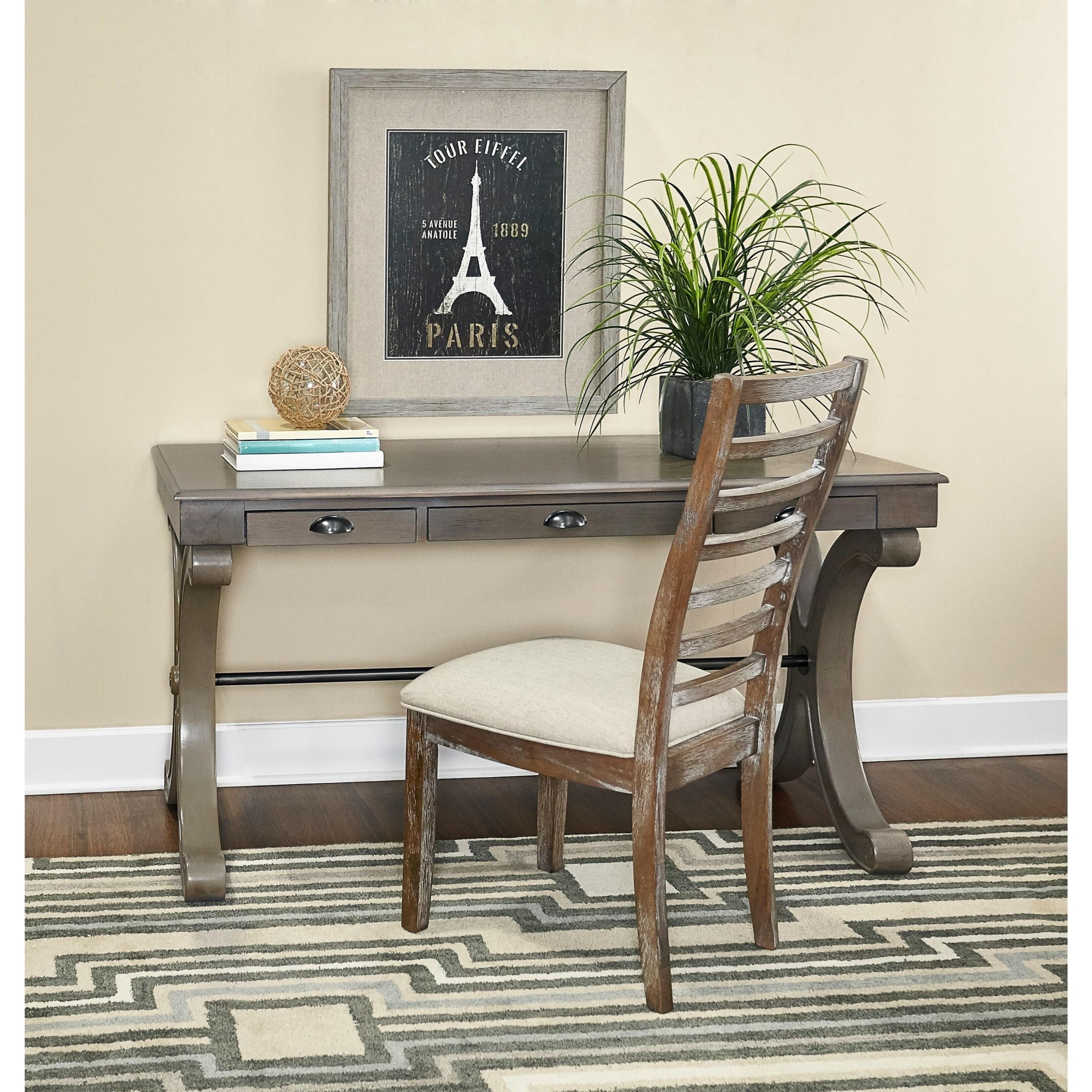 Fieldstone wood l shaped computer desk with shop storage