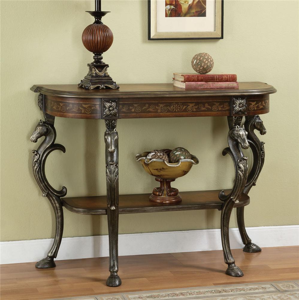 Powell glass console table hot sale
