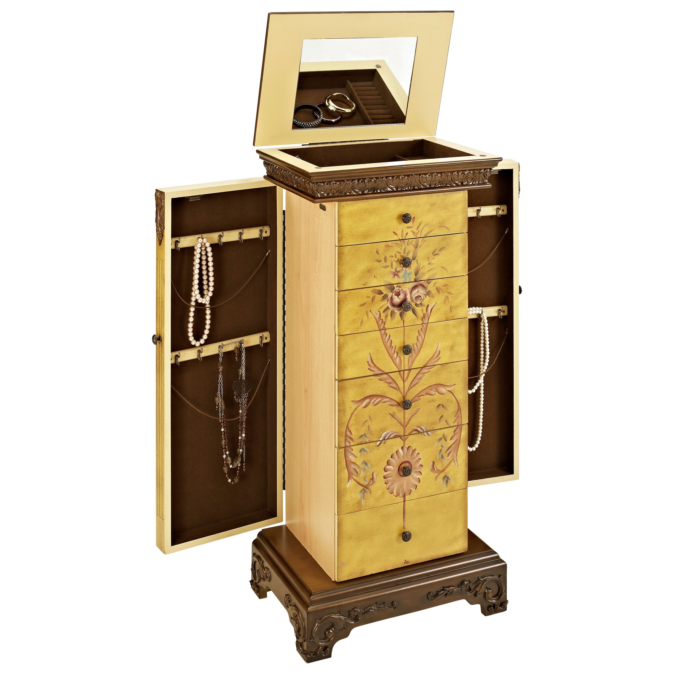 Hand painted hot sale jewelry armoire