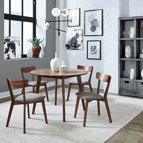 Round mid online century dining table