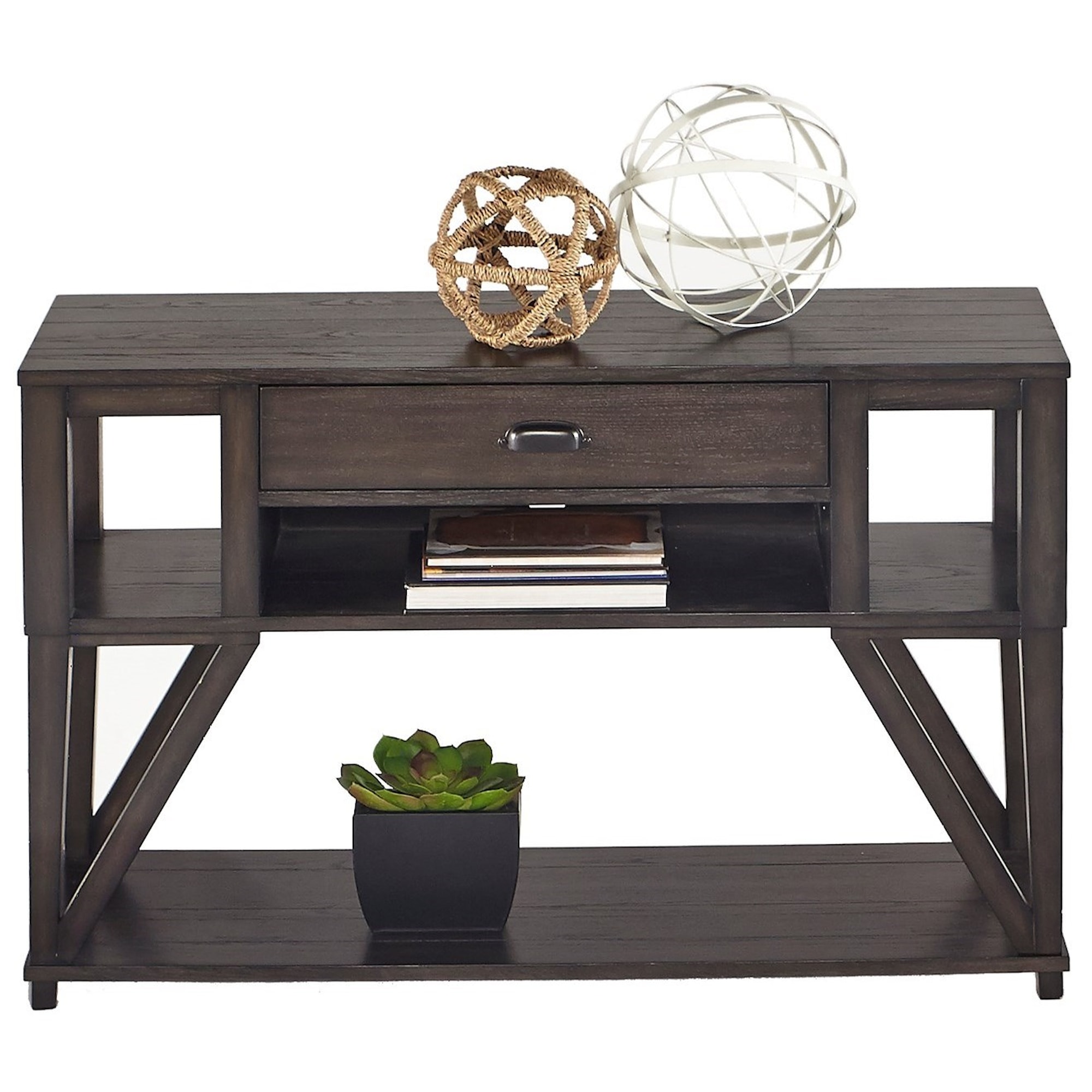 Progressive Furniture Consort PRFT42505 Oak Veneer Sofa/Console Table