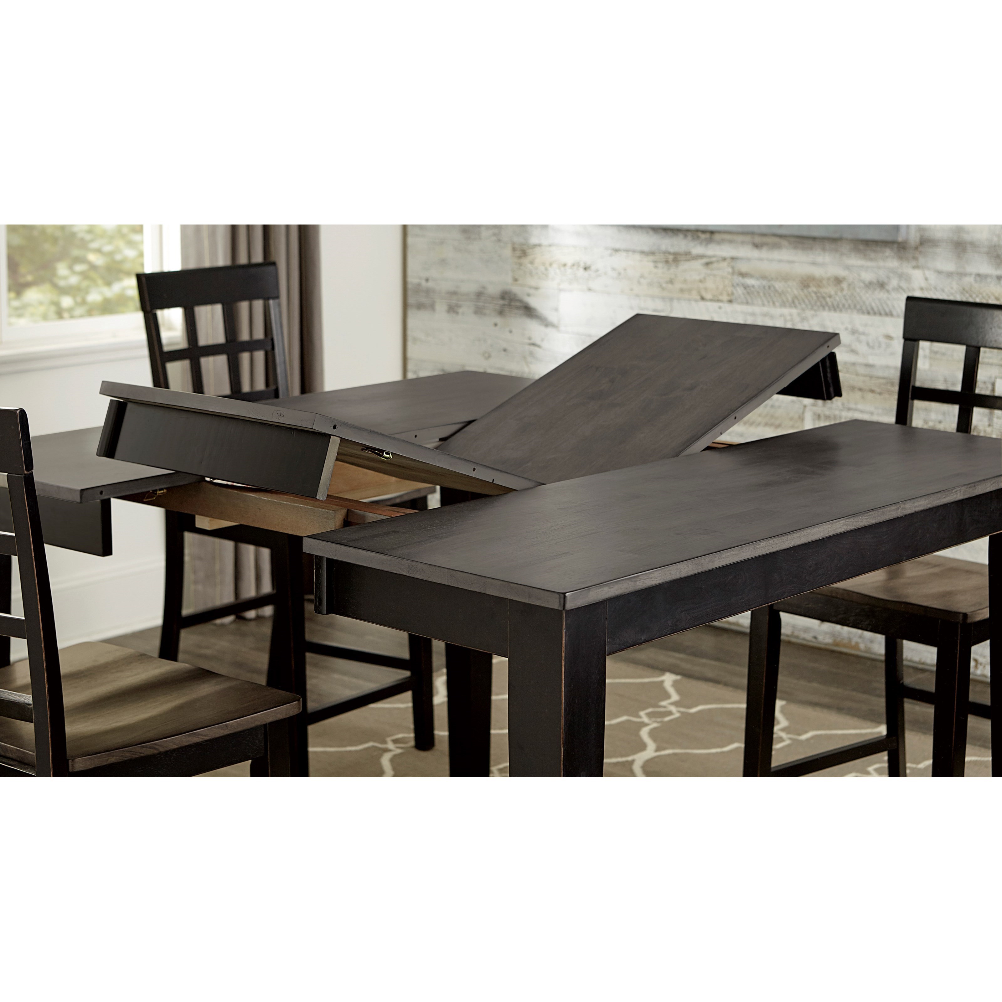 Progressive Furniture Salem D811 10B 10T Solid Wood Dining Table with Self Storing Butterfly Leaf Bullard Furniture Table Dining formal