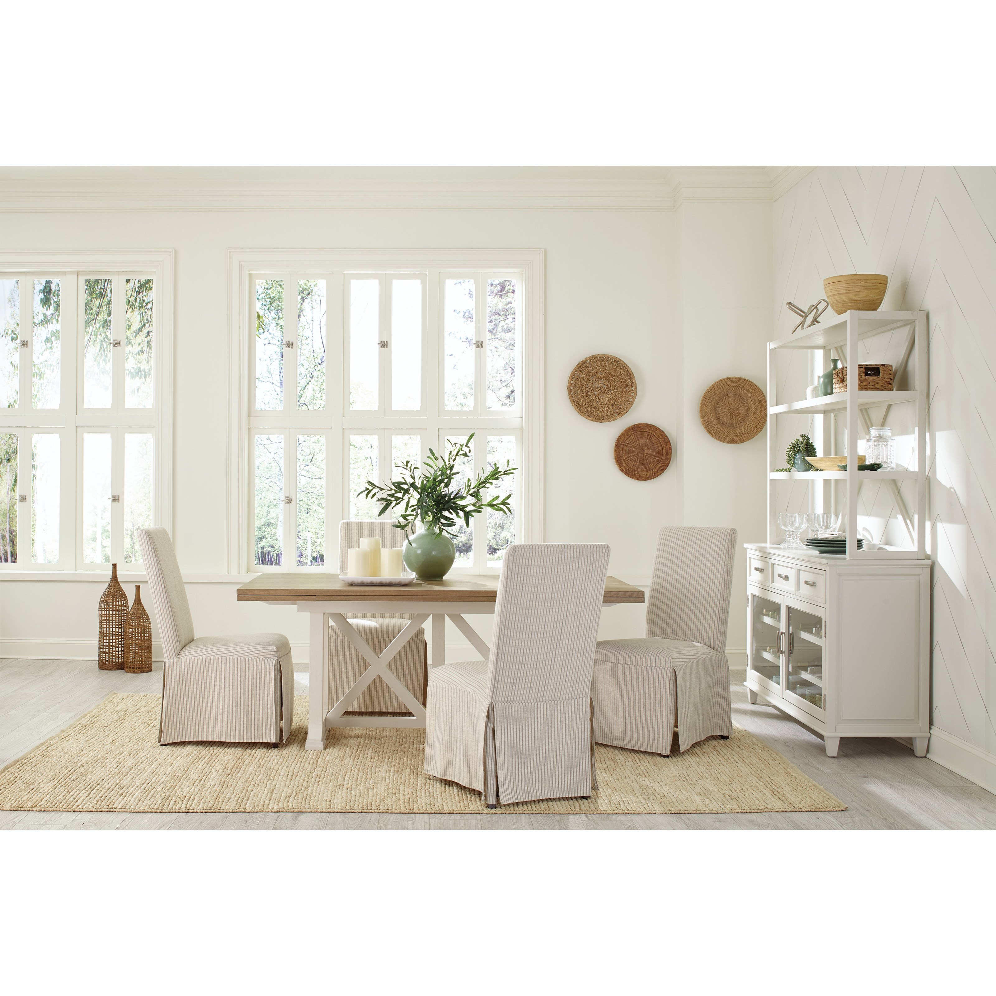 Farmhouse slipcover on sale chair