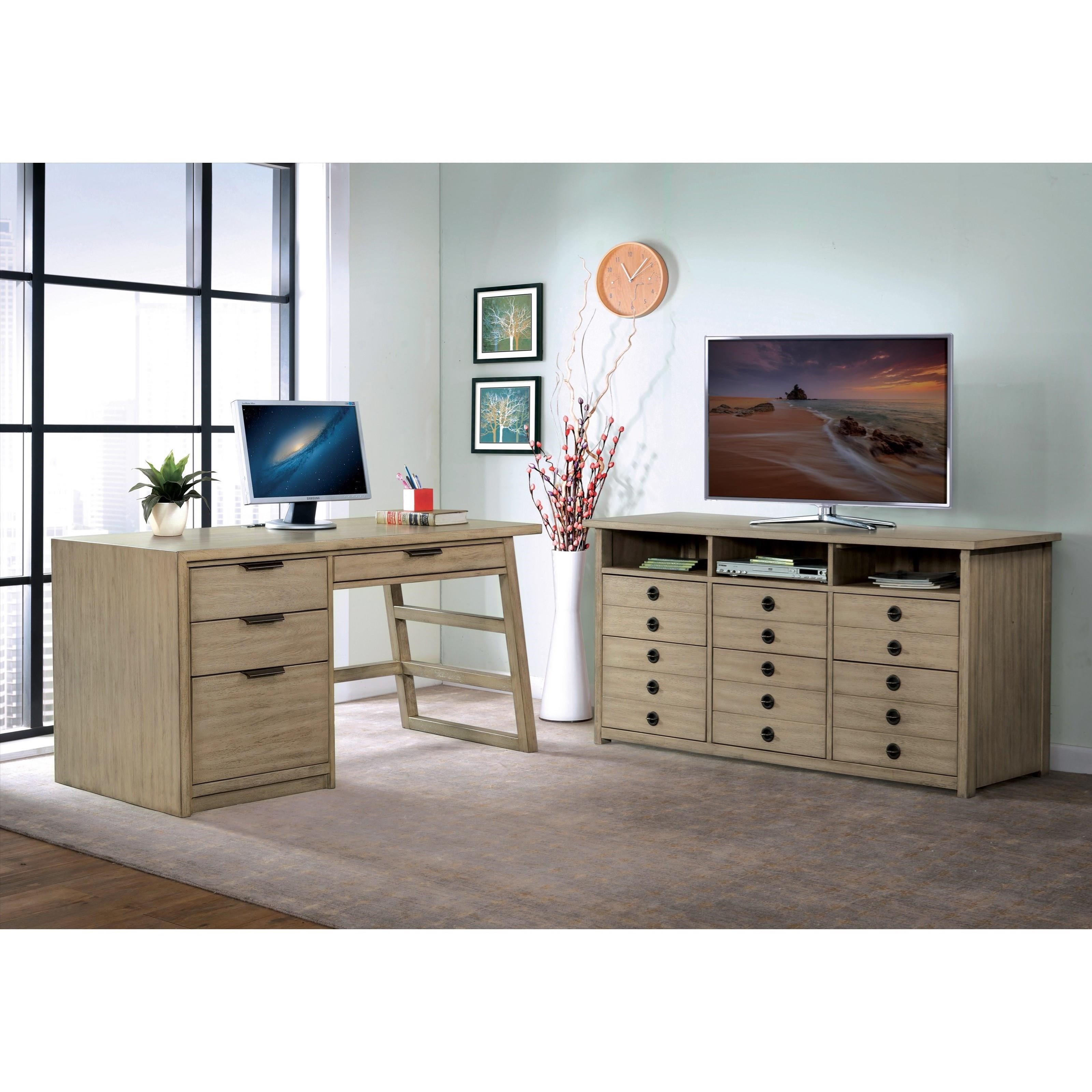 Riverside Furniture Perspectives 28130 Single Pedestal Desk with