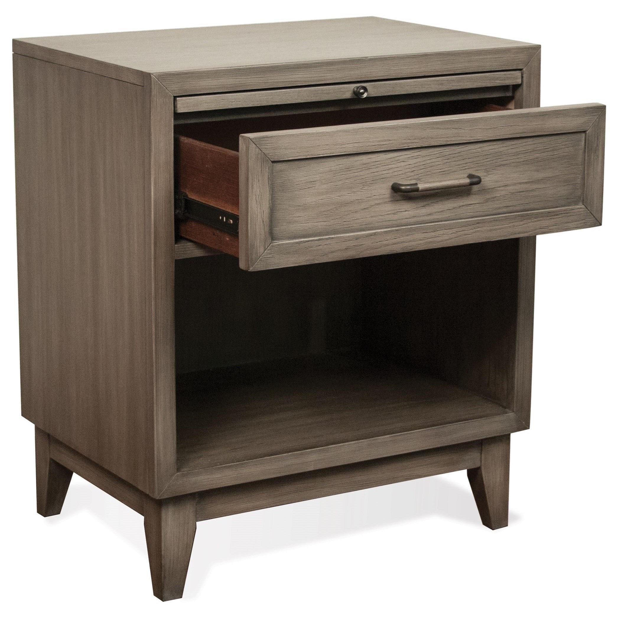 Riverside Furniture Vogue 46168 1 Drawer Nightstand with Electric
