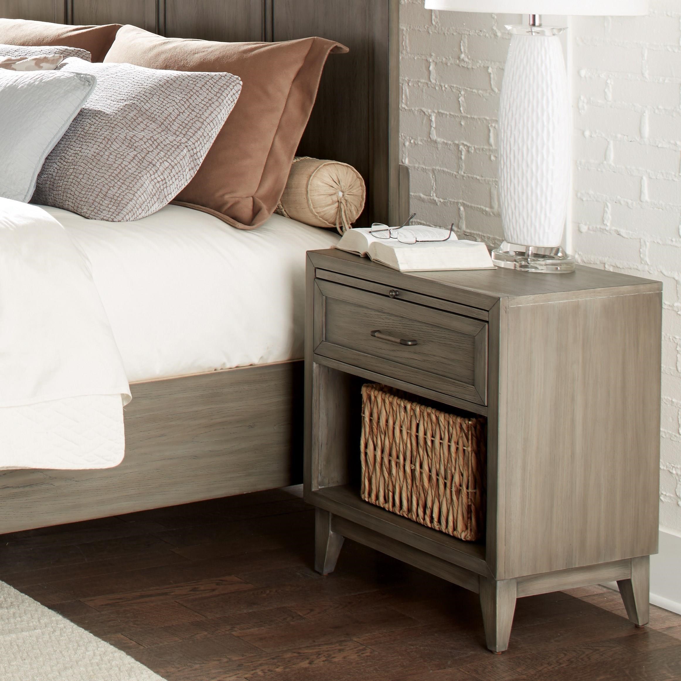 Riverside Furniture Vogue 46168 Transitional 1 Drawer Nightstand
