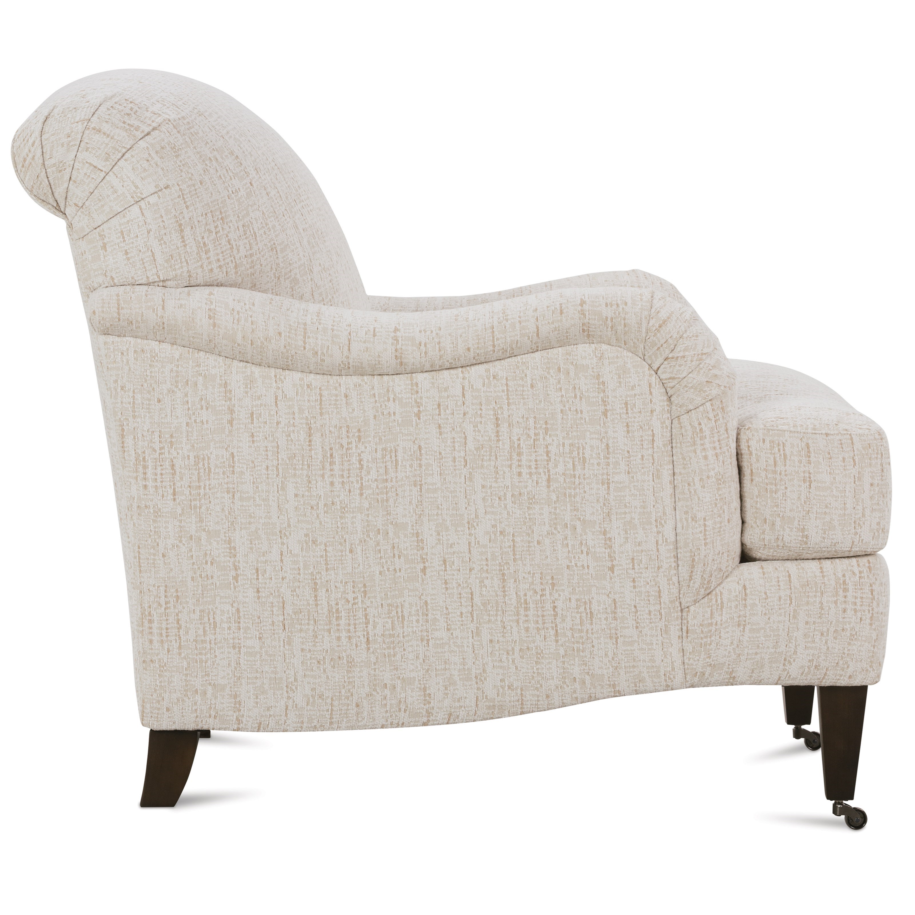 Upholstered club hotsell chair with casters
