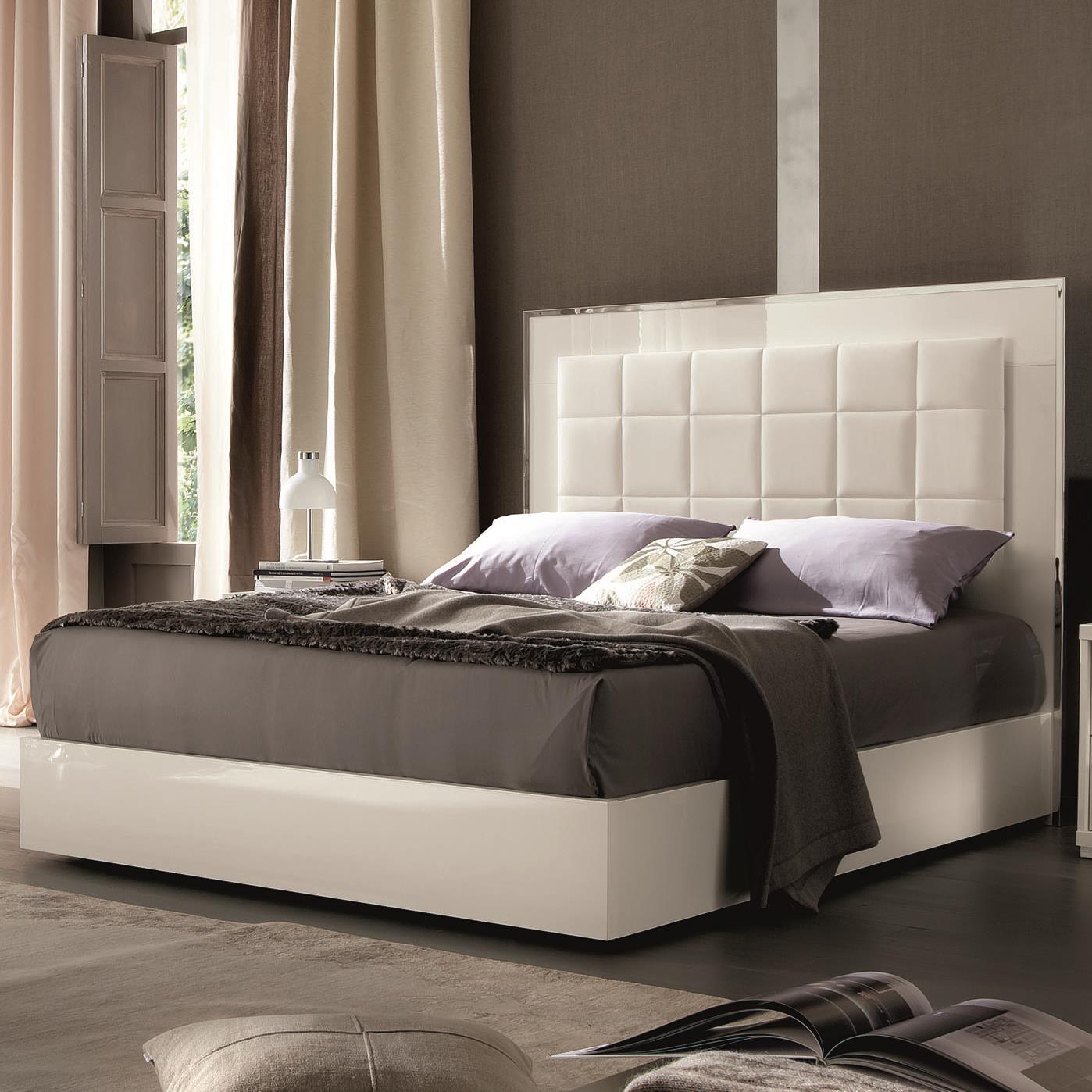 Upholstered bed hot sale with footboard