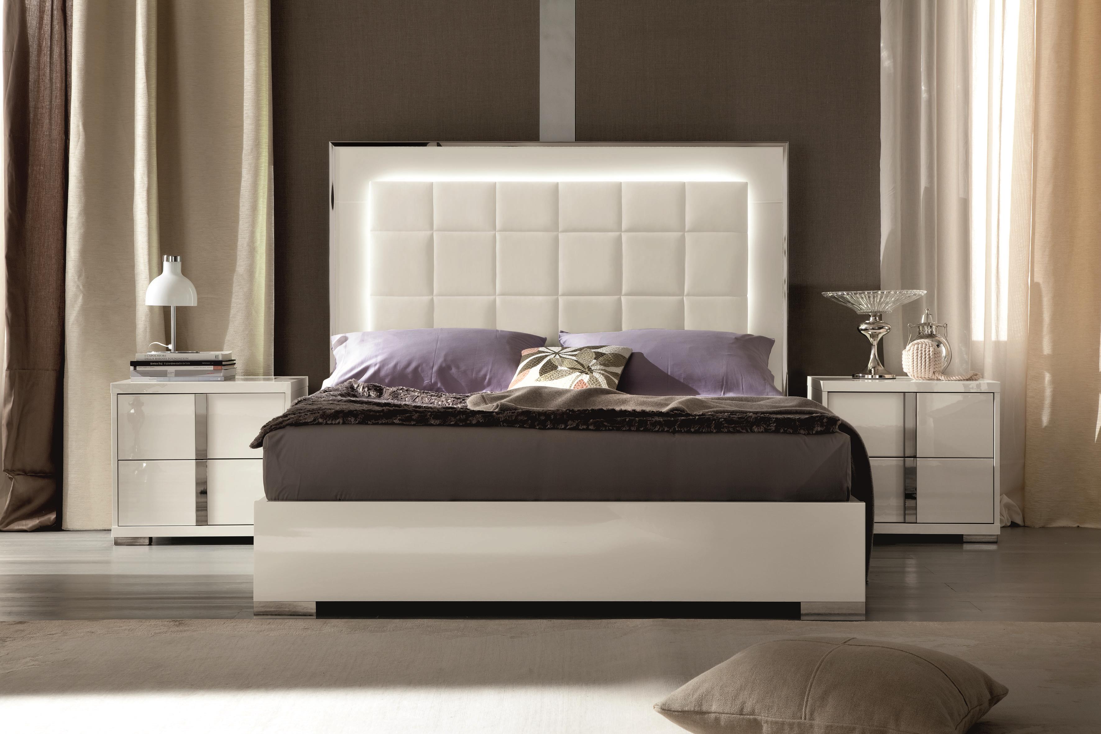 Led online upholstered bed