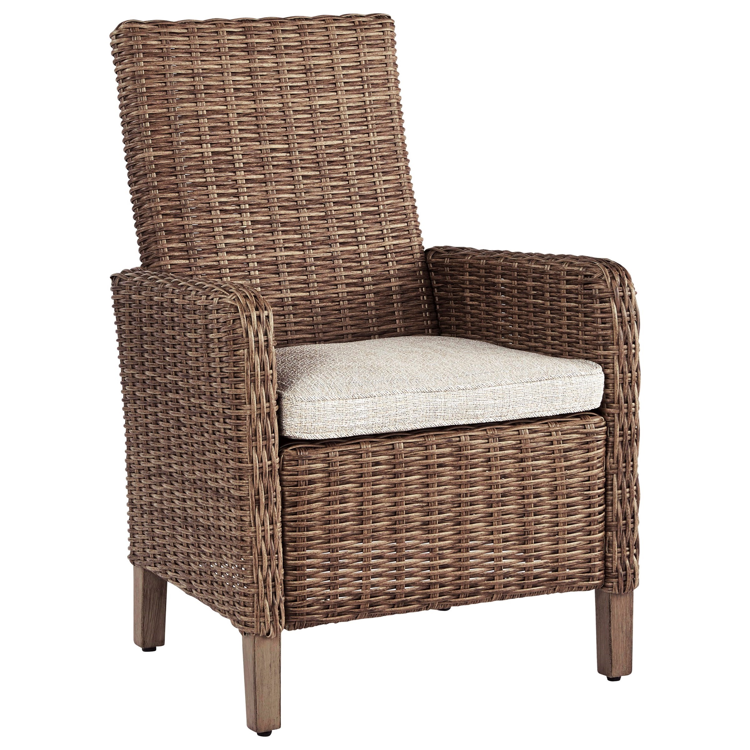 Signature Design by Ashley Beachcroft P791 601A C Wicker Arm Chair